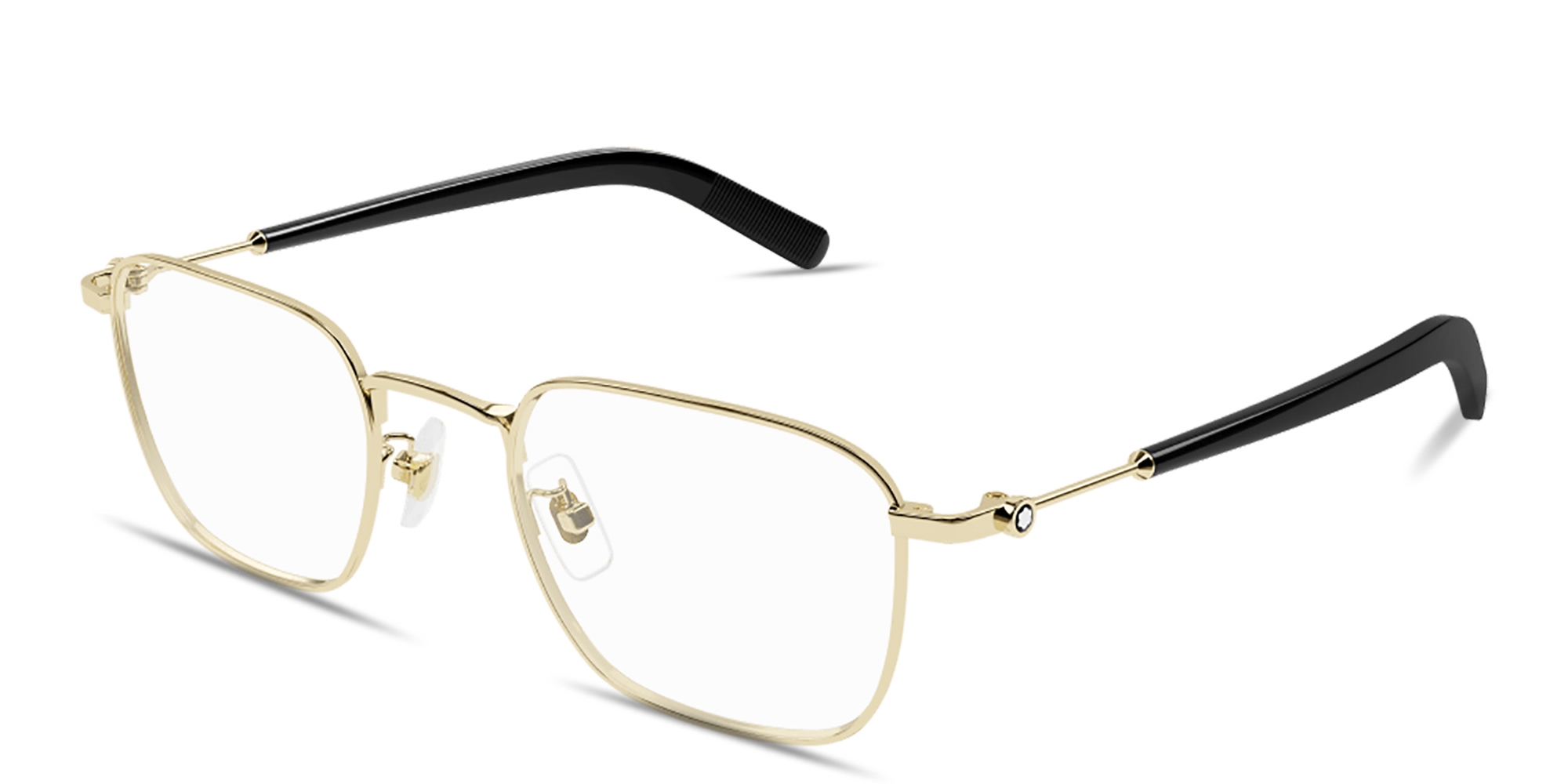 MONTBLANC Snowcap Square Eyeglasses in Gold – Product Photo 2