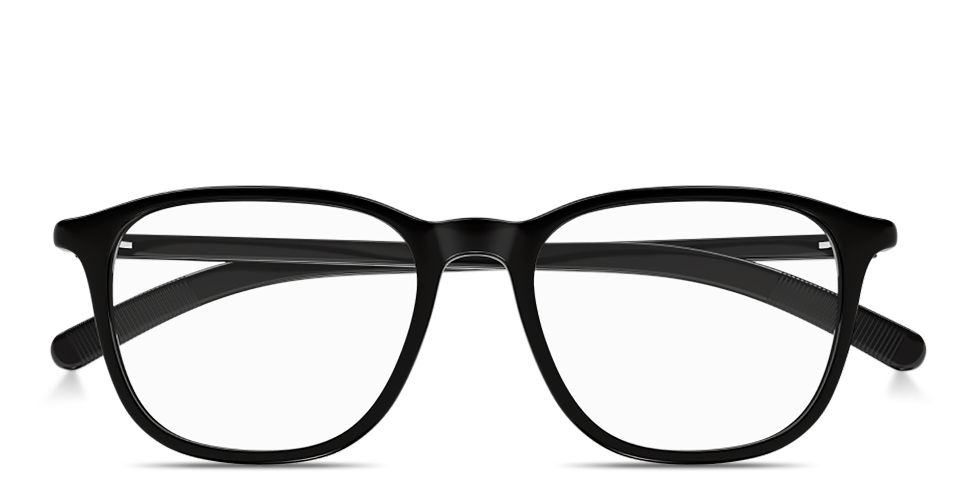 Shop MONTBLANC Snowcap Square Eyeglasses in Black online.