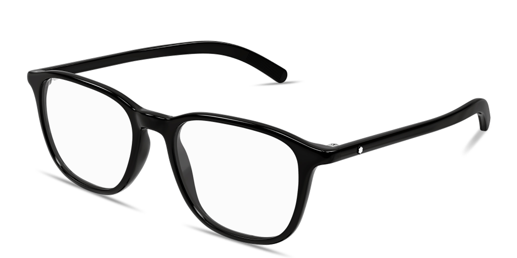 Shop MONTBLANC Snowcap Square Eyeglasses in Black online.