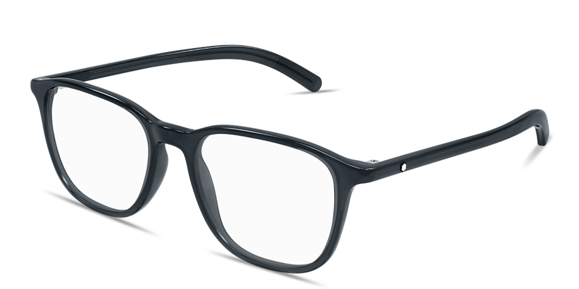 Shop MONTBLANC Snowcap Square Eyeglasses in Grey online.