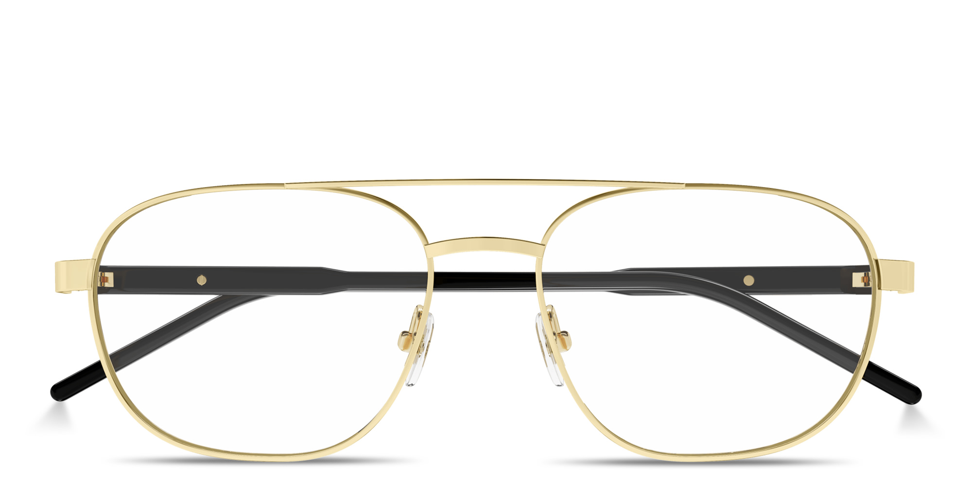 تسوق نظارات طبية واسعة طراز أفياتور بتوقيع العلامة غوتشي بلون ذهبي أونلاين.