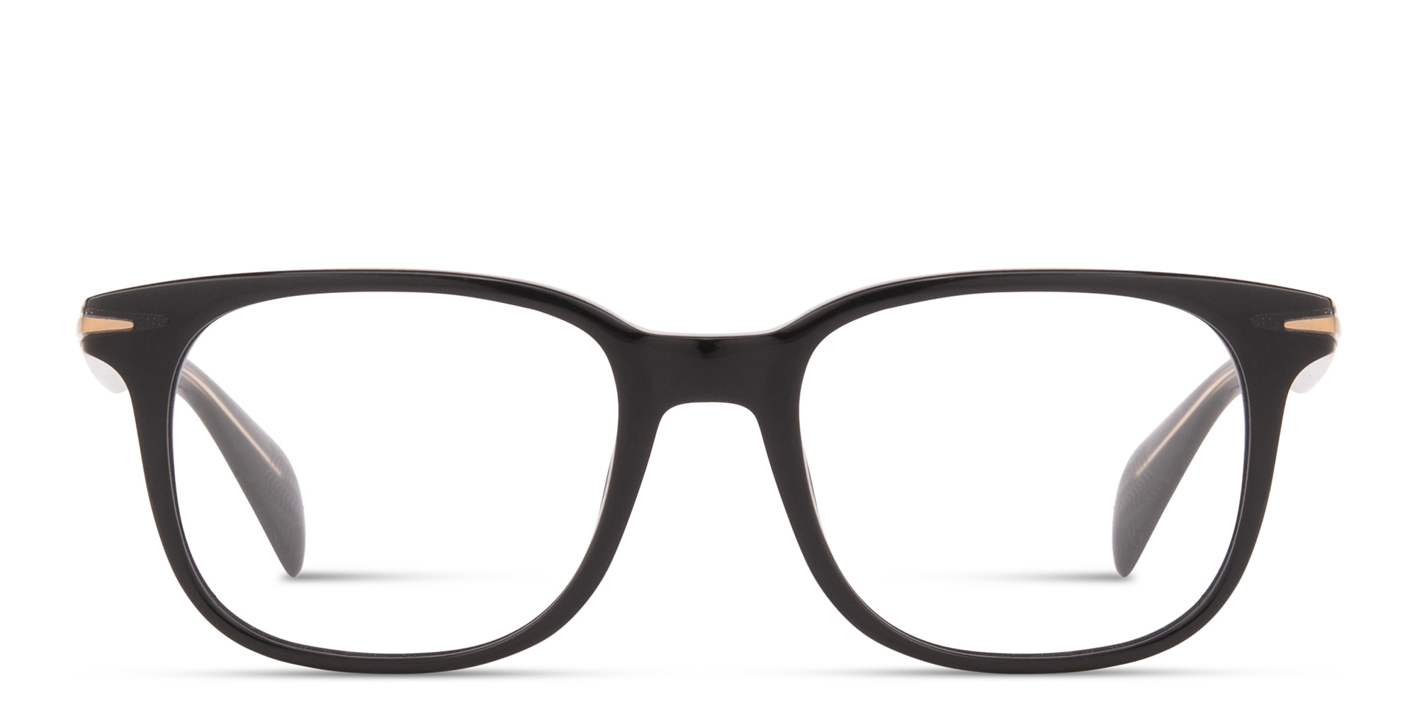 Shop DAVID BECKHAM Talisman Square Eyeglasses in Blue Horn online.