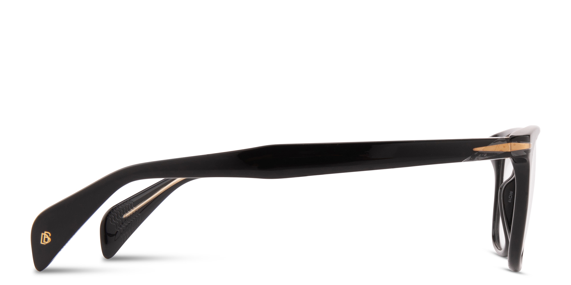 Shop DAVID BECKHAM Talisman Square Eyeglasses in Blue Horn online.