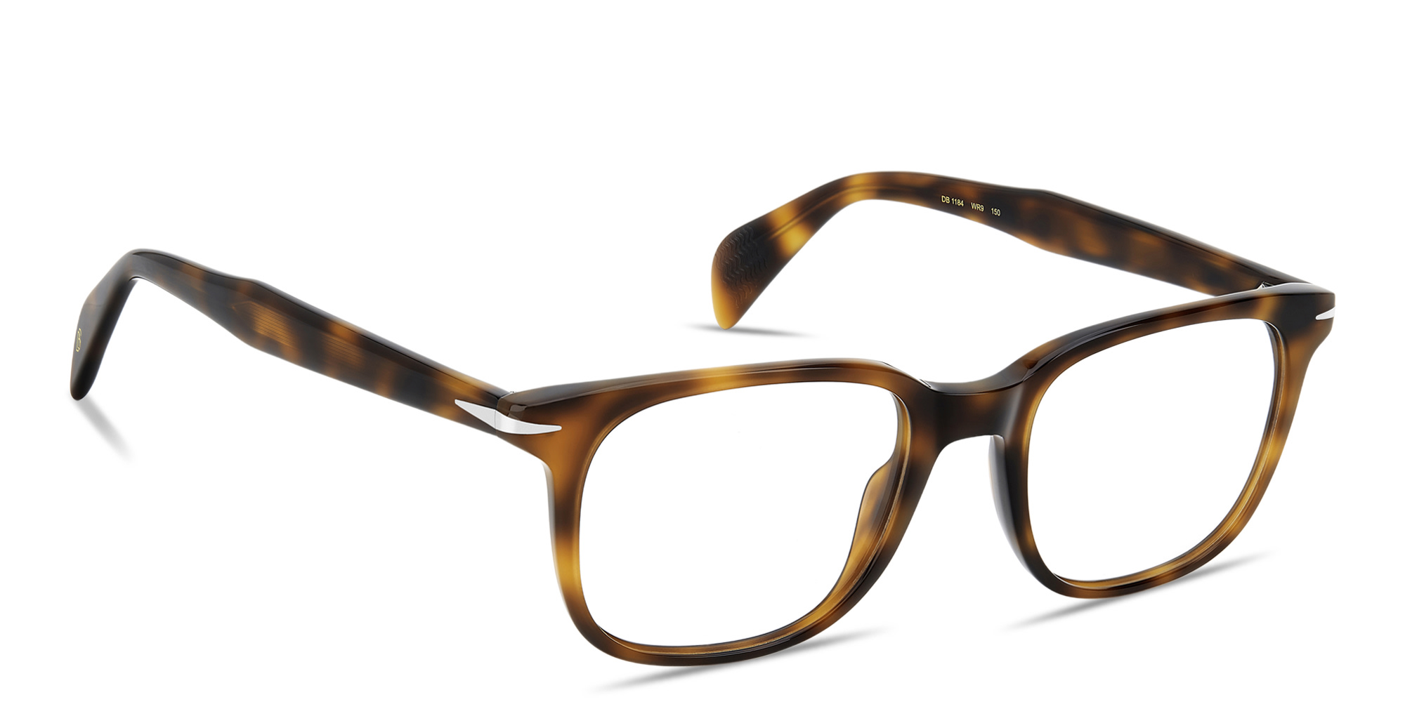 Shop DAVID BECKHAM Talisman Square Eyeglasses in Havana online.