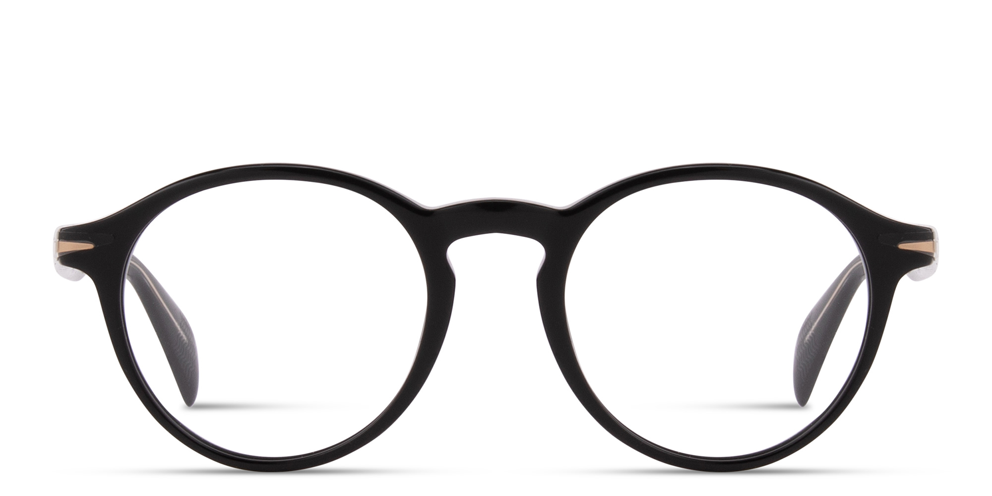 تسوق نظارات طبية دائرية بشعار العلامة ديفيد بيكهام بلون أسود أونلاين.