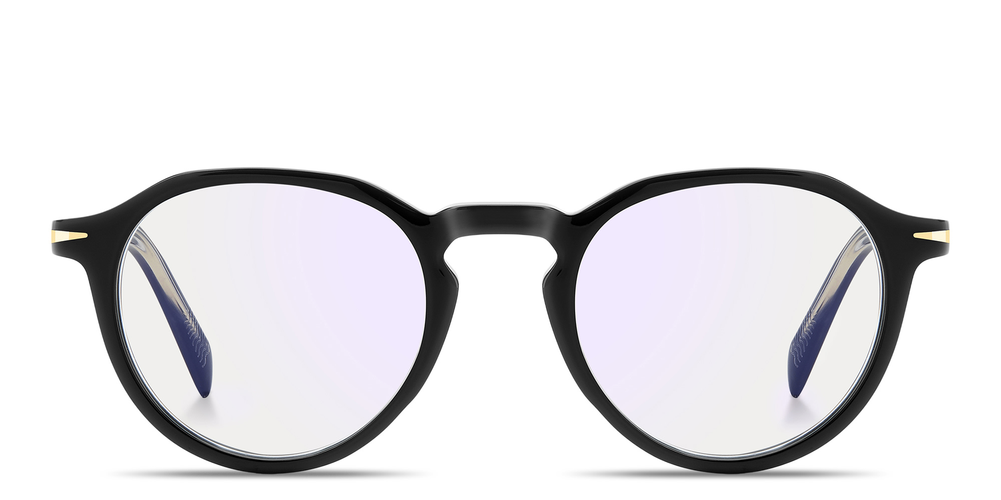 Shop DAVID BECKHAM Talisman Panthos Eyeglasses in Black online.