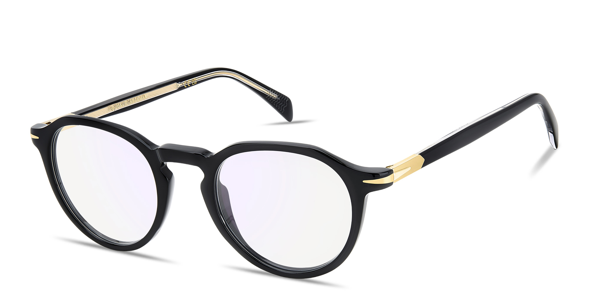 Shop DAVID BECKHAM Talisman Panthos Eyeglasses in Black online.
