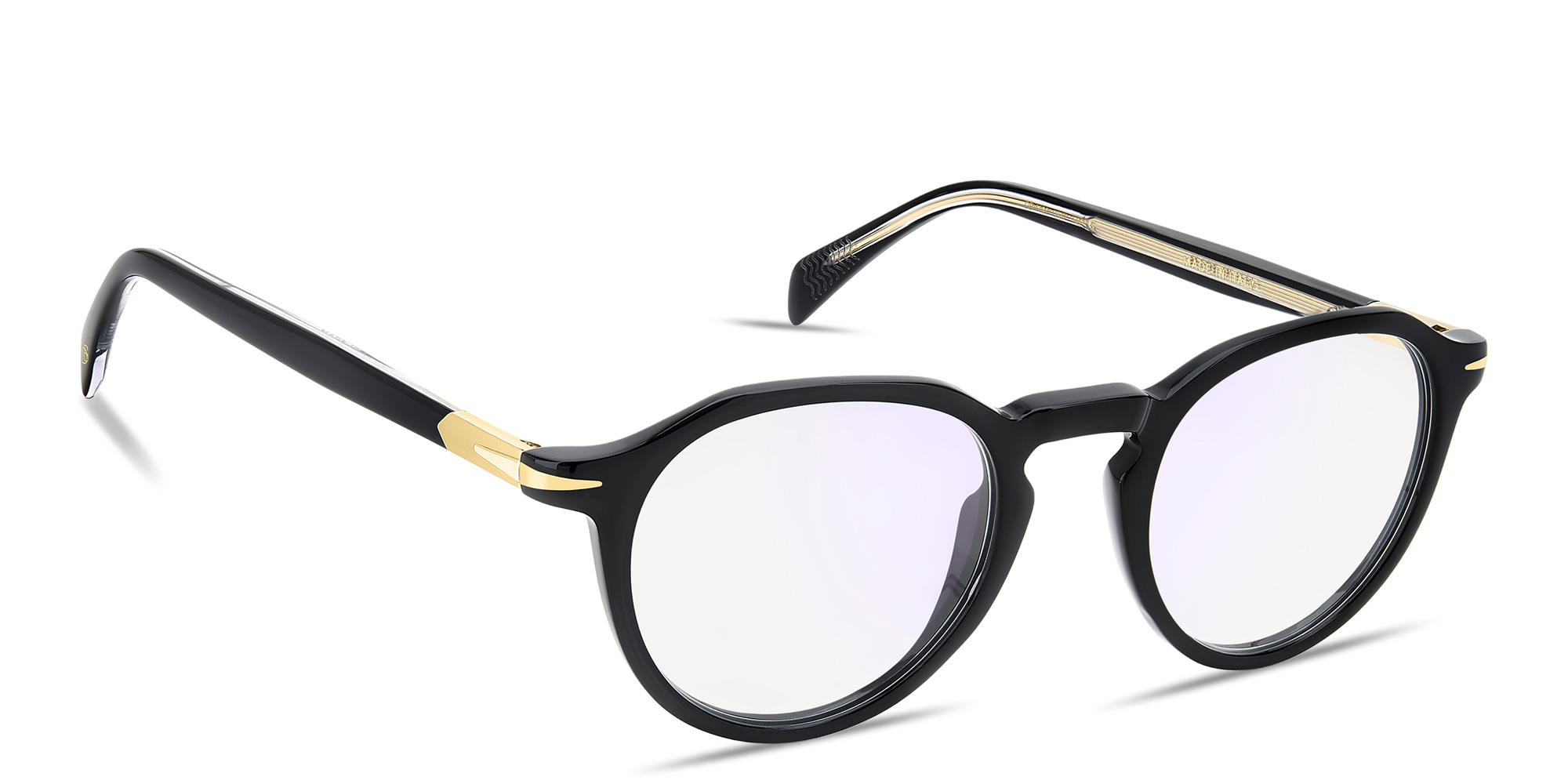 Shop DAVID BECKHAM Talisman Panthos Eyeglasses in Black online.