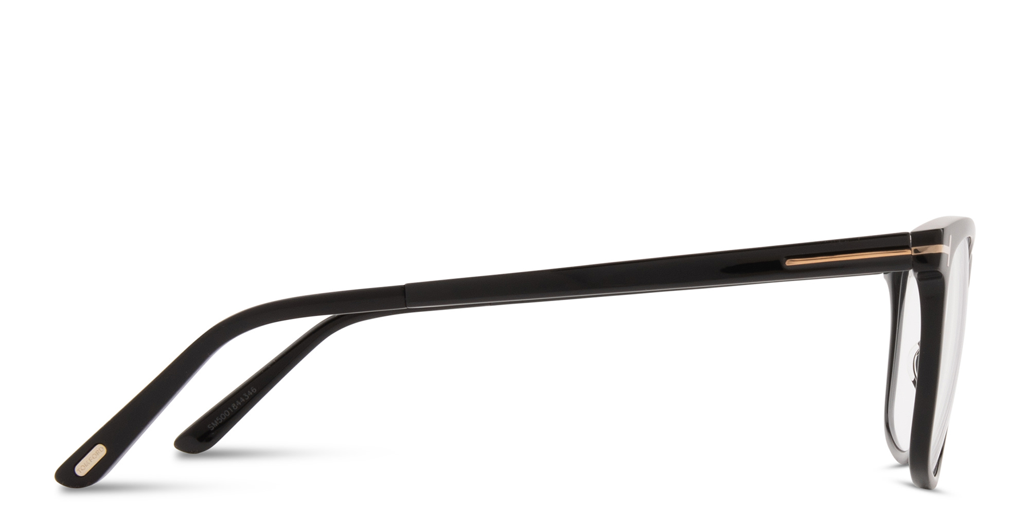 Shop TOM FORD T Logo Square Eyeglasses in Black online.