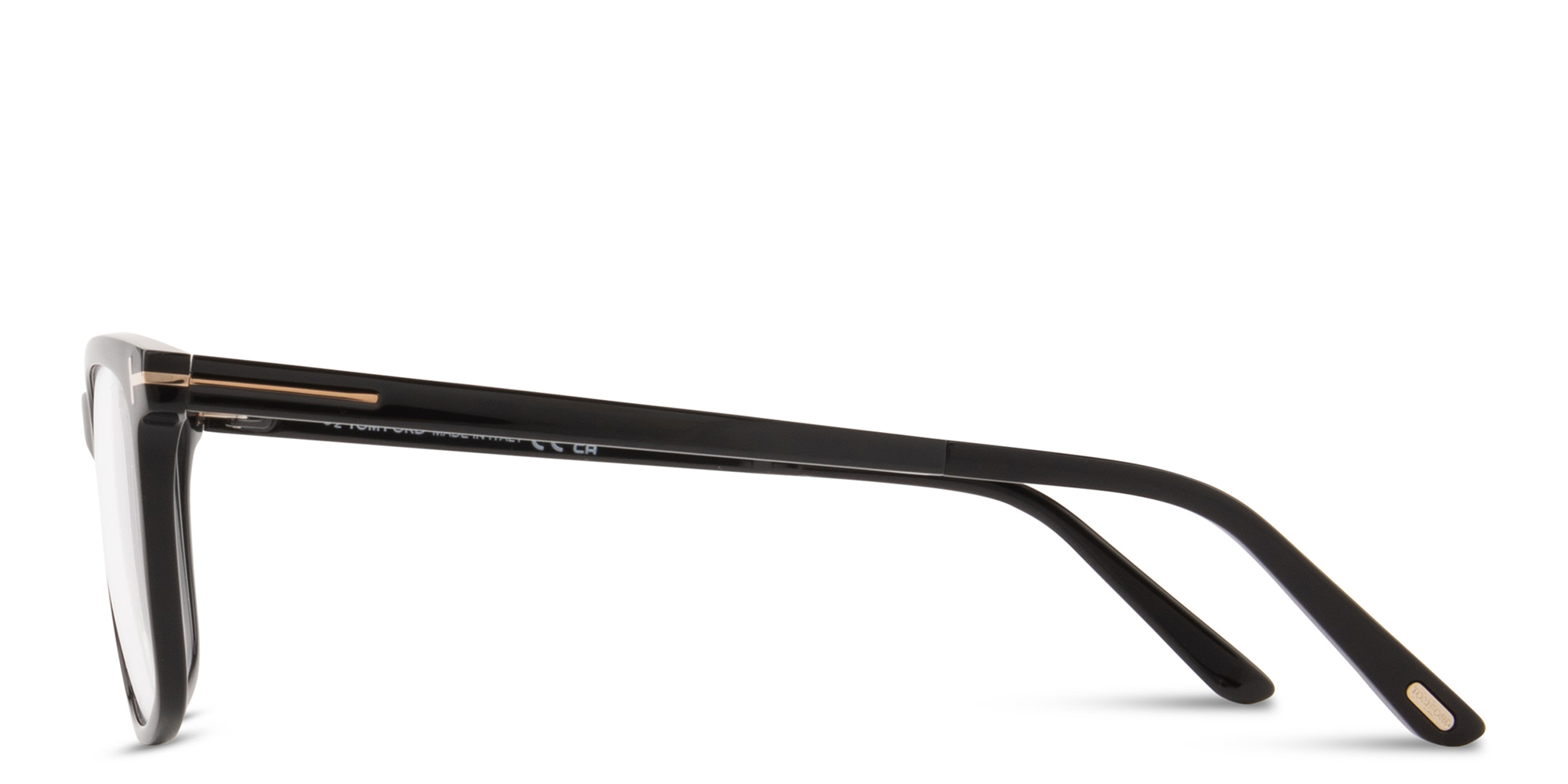 Shop TOM FORD T Logo Square Eyeglasses in Black online.