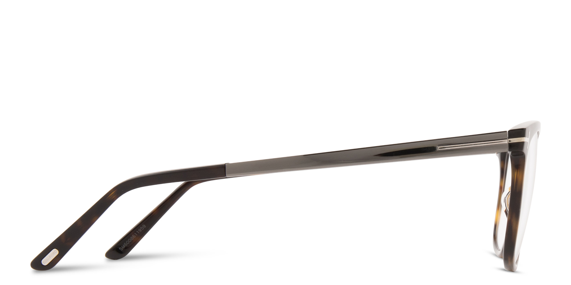 Shop TOM FORD T Logo Square Eyeglasses in Havana online.