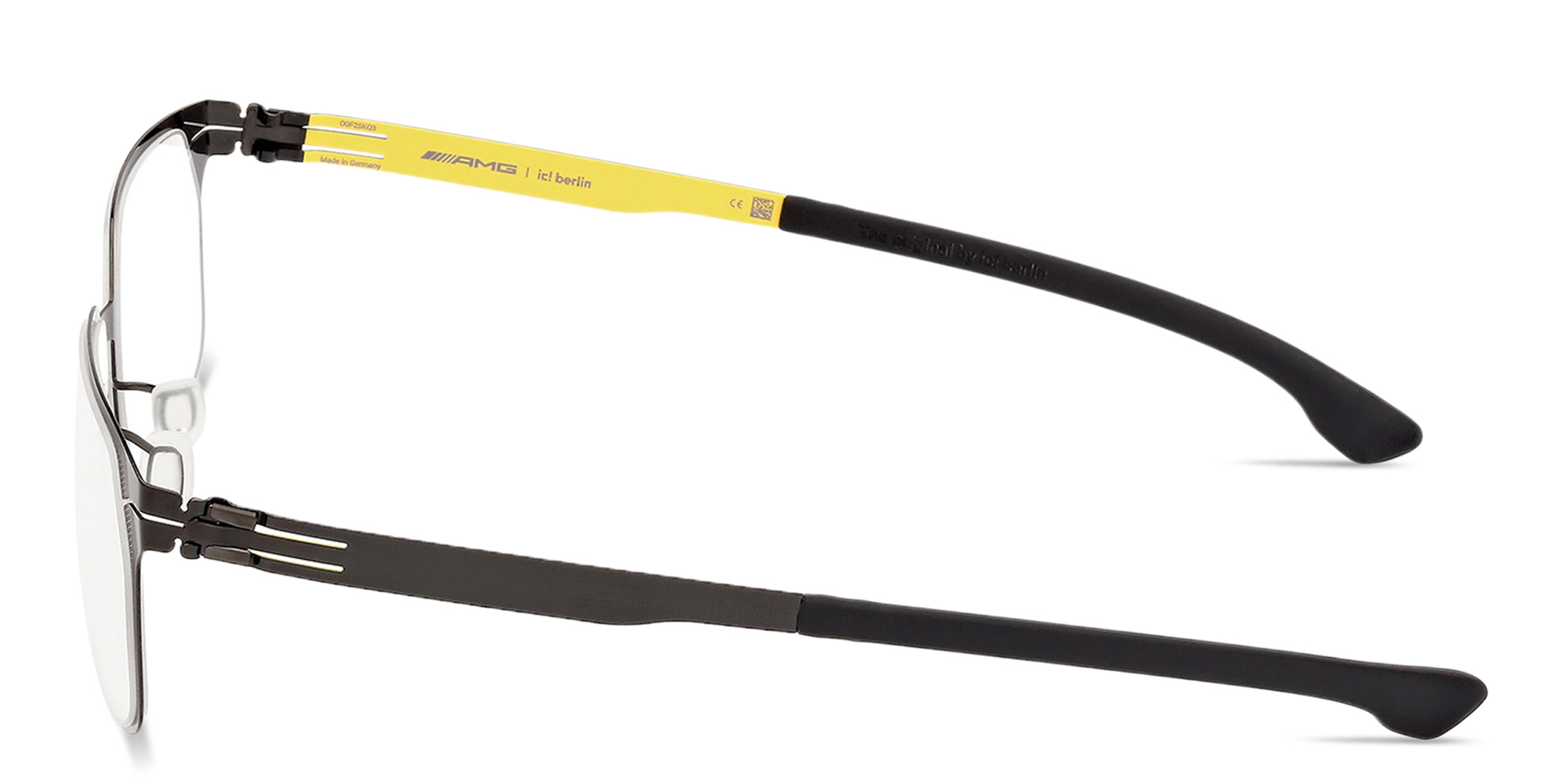 ic! berlin AMG 12 Square Eyeglasses in Shiny Gunmetal – Product Photo 3