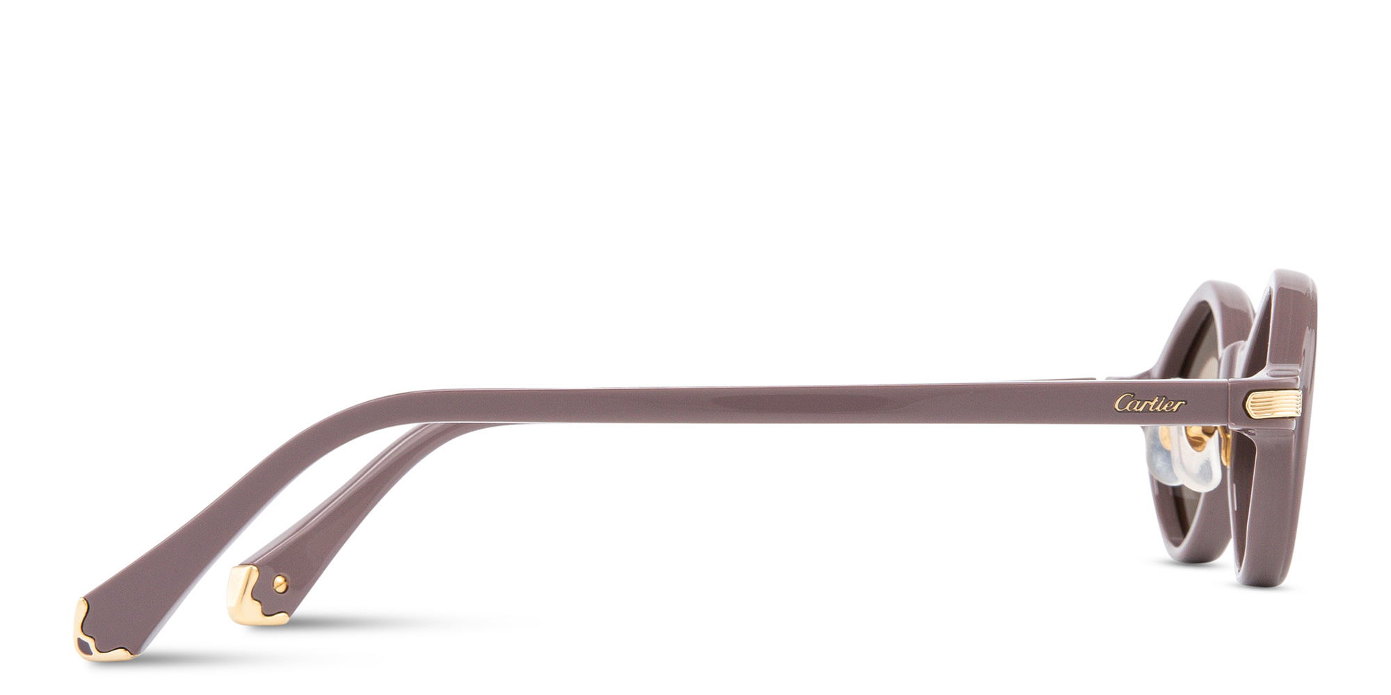 Shop Cartier Première de Cartier Unisex Irregular Sunglasses in Violet online.