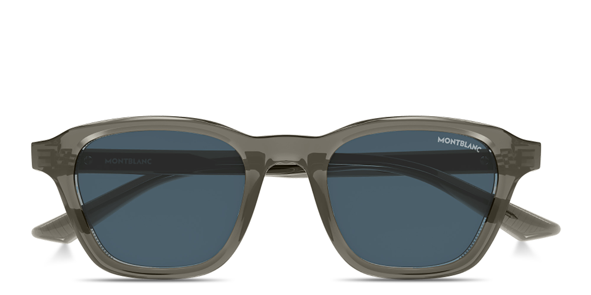 Shop MONTBLANC Snowcap Panthos Sunglasses in Grey online.