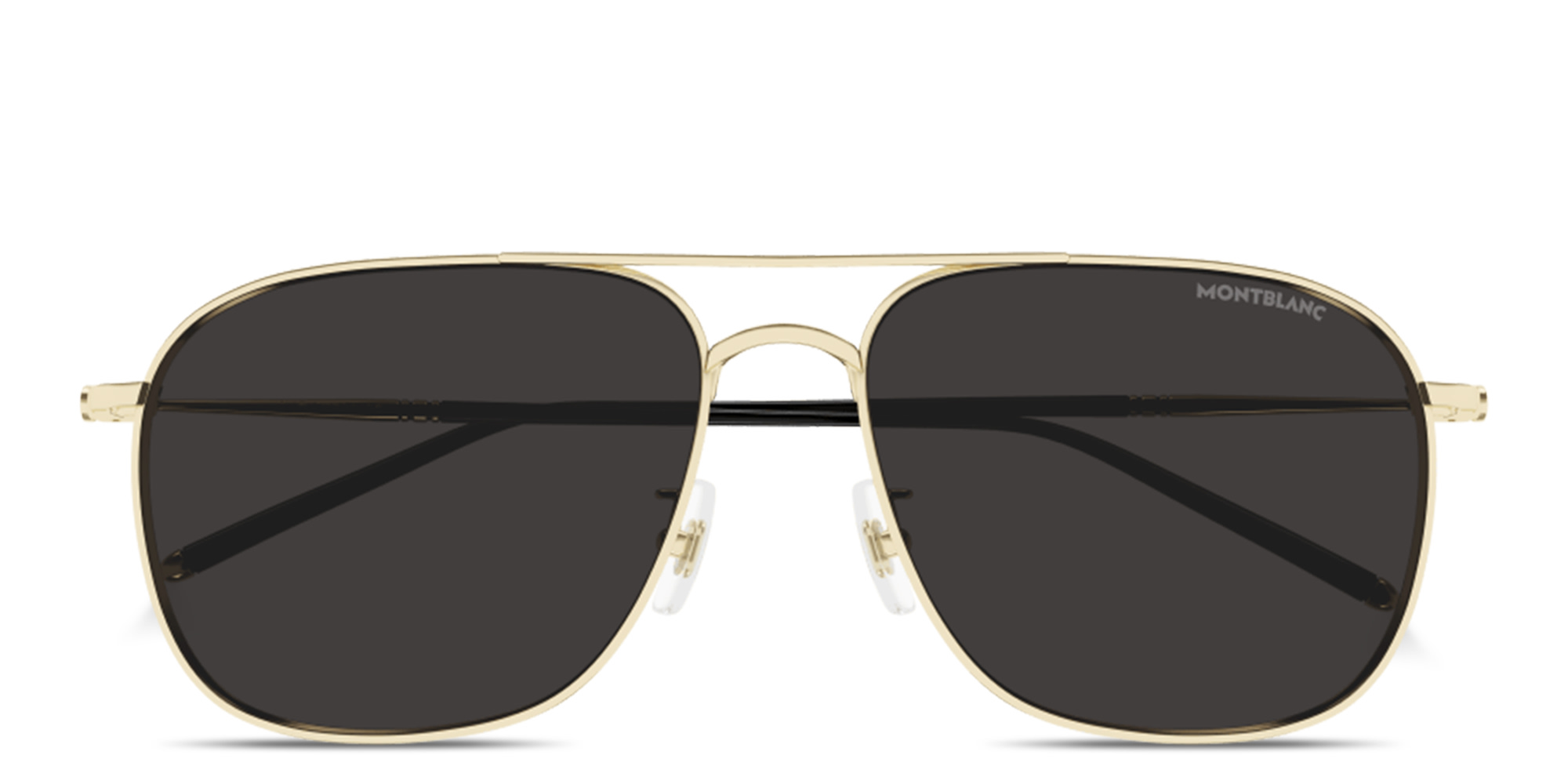 Shop MONTBLANC Meisterstück Pilot Sunglasses in Gold online.