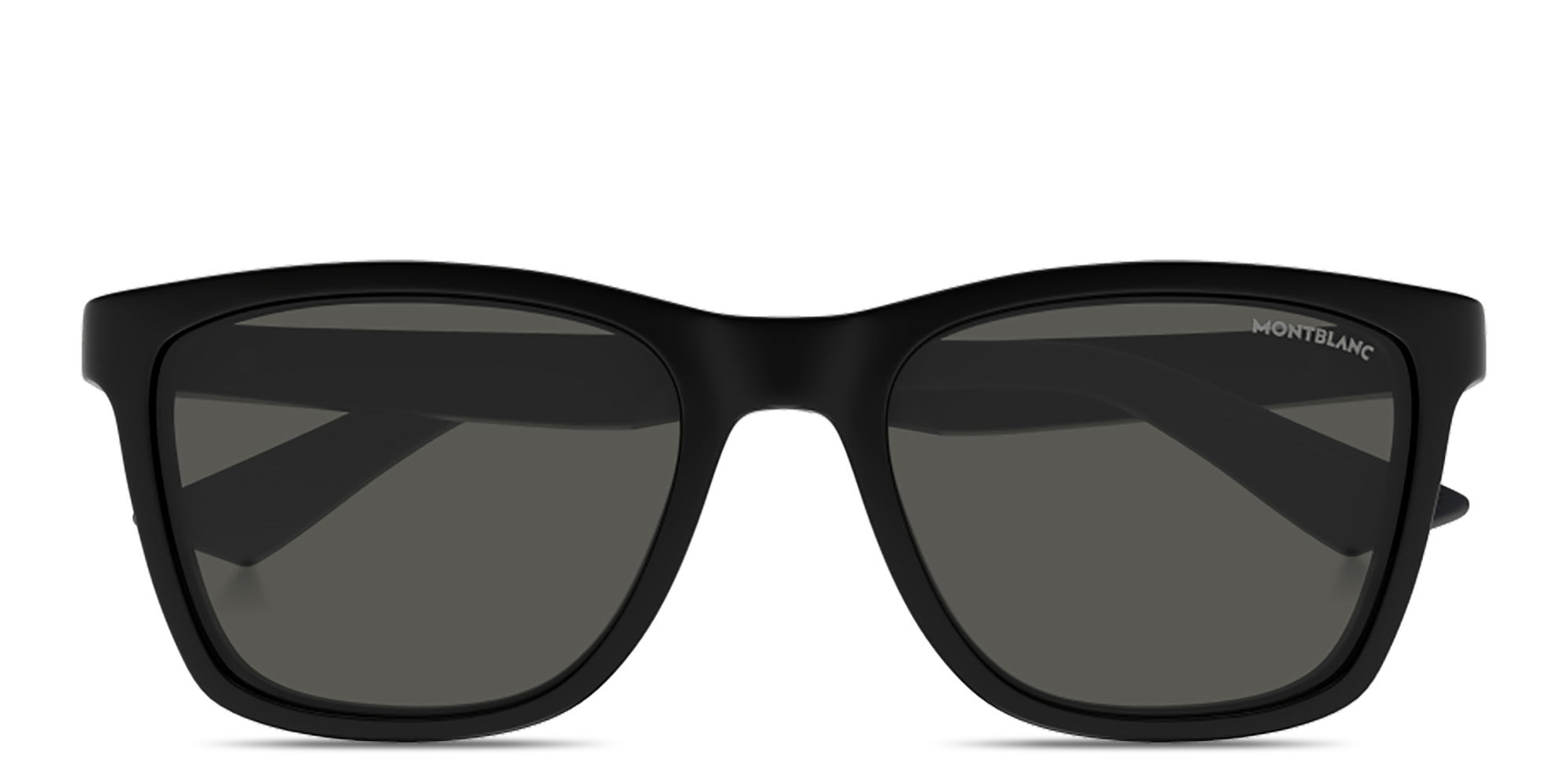 MONTBLANC Snowcap Rectangle Sunglasses in Black – Product Photo 1