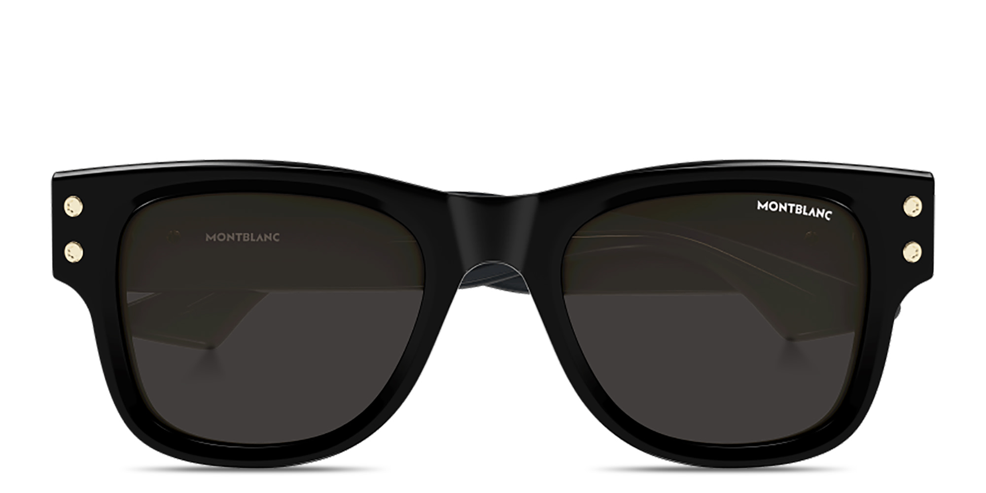 MONTBLANC Snowcap Rectangle Sunglasses in Black – Product Photo 1