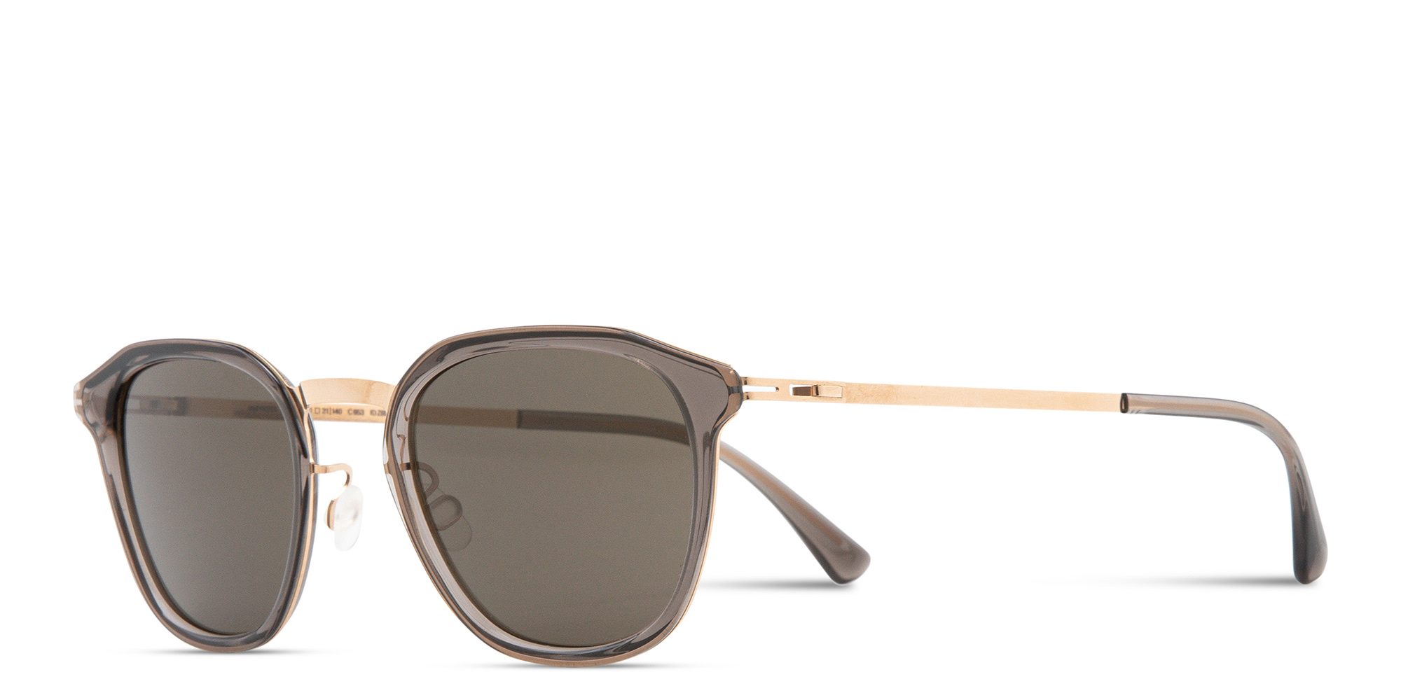 Shop MYKITA Pavi Square Sunglasses in Clear Ash online.