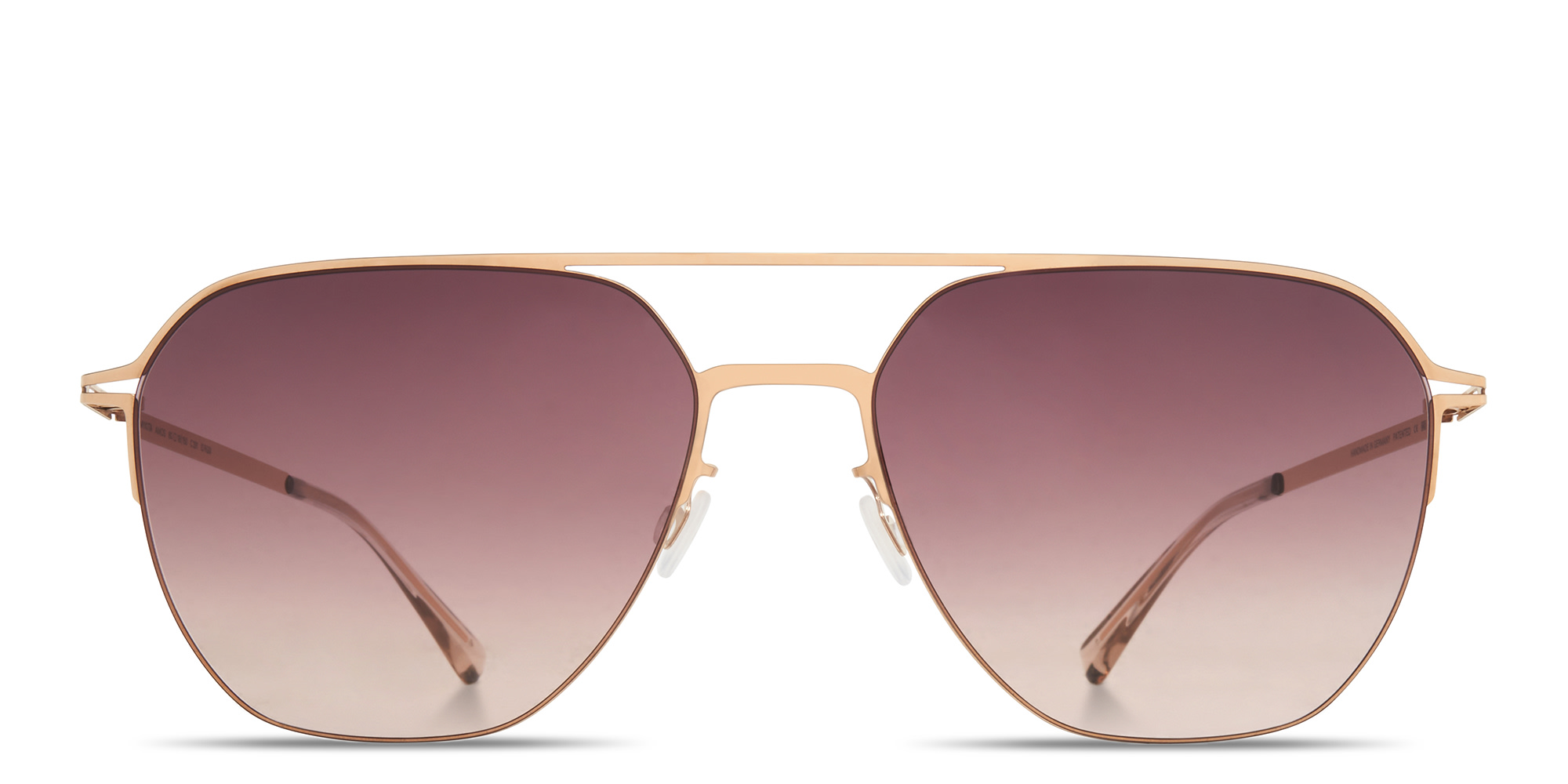 MYKITA Amos Unisex Aviator Sunglasses in Gold – Product Photo 1