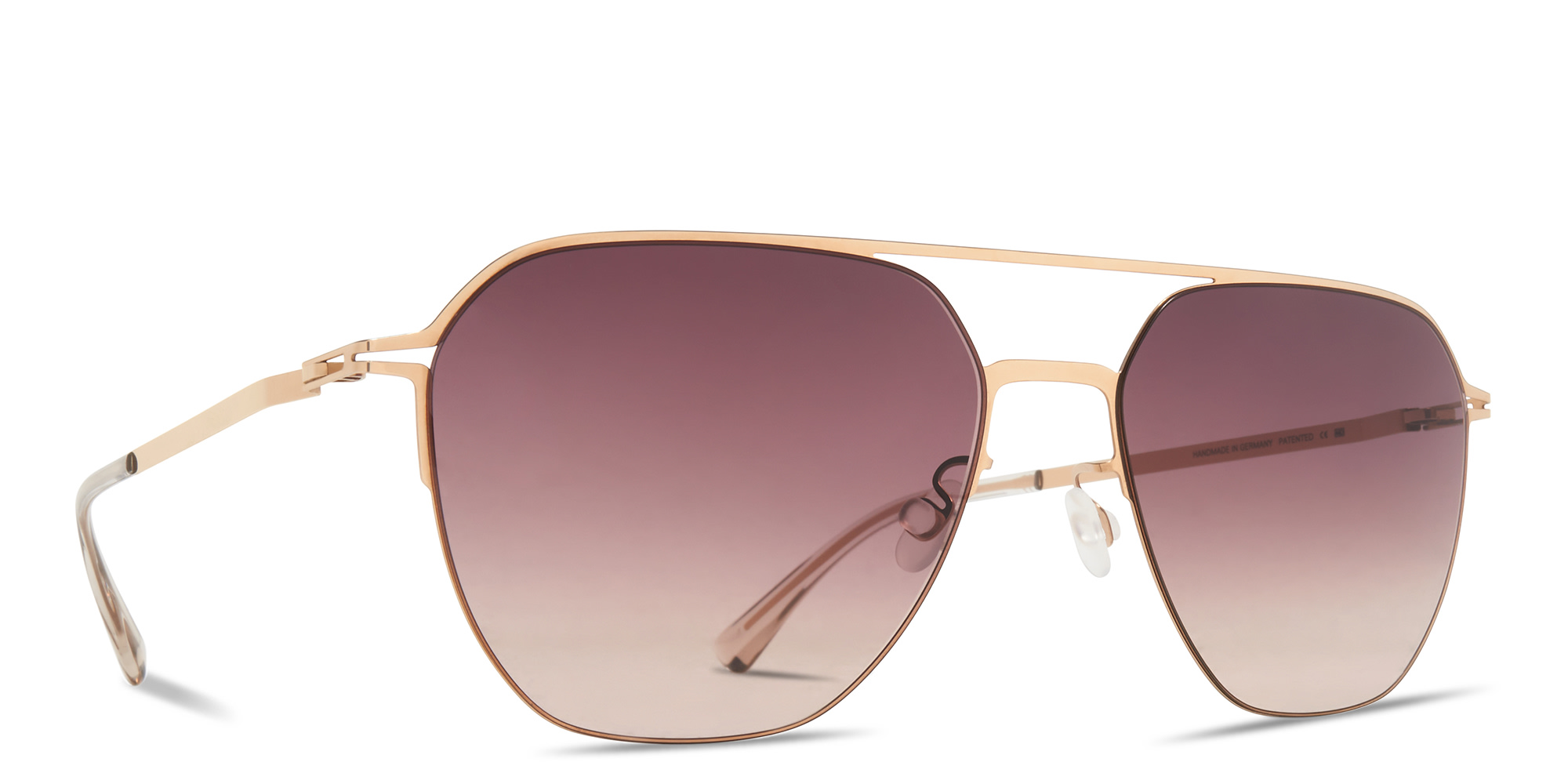 MYKITA Amos Unisex Aviator Sunglasses in Gold – Product Photo 2