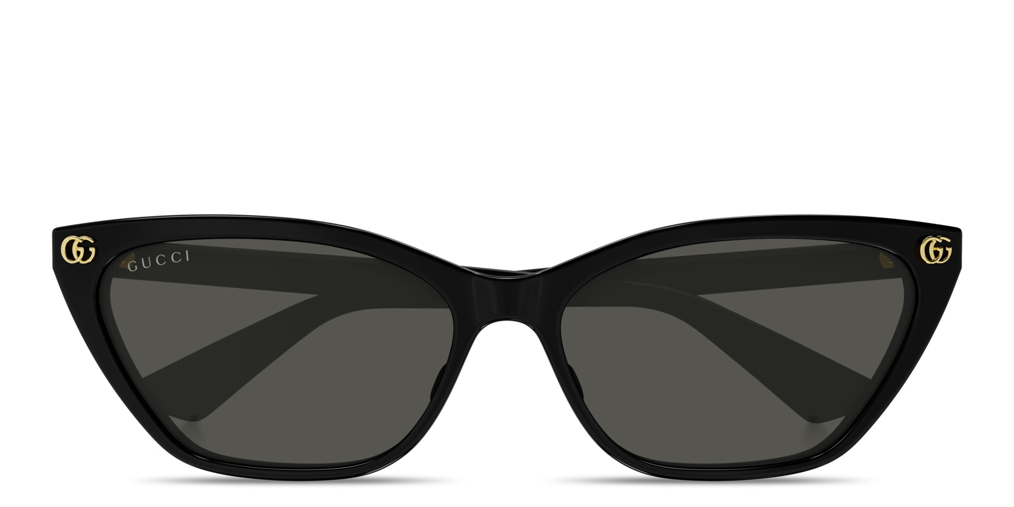 Shop GUCCI GG Motif Cat-Eye Sunglasses in Black online.
