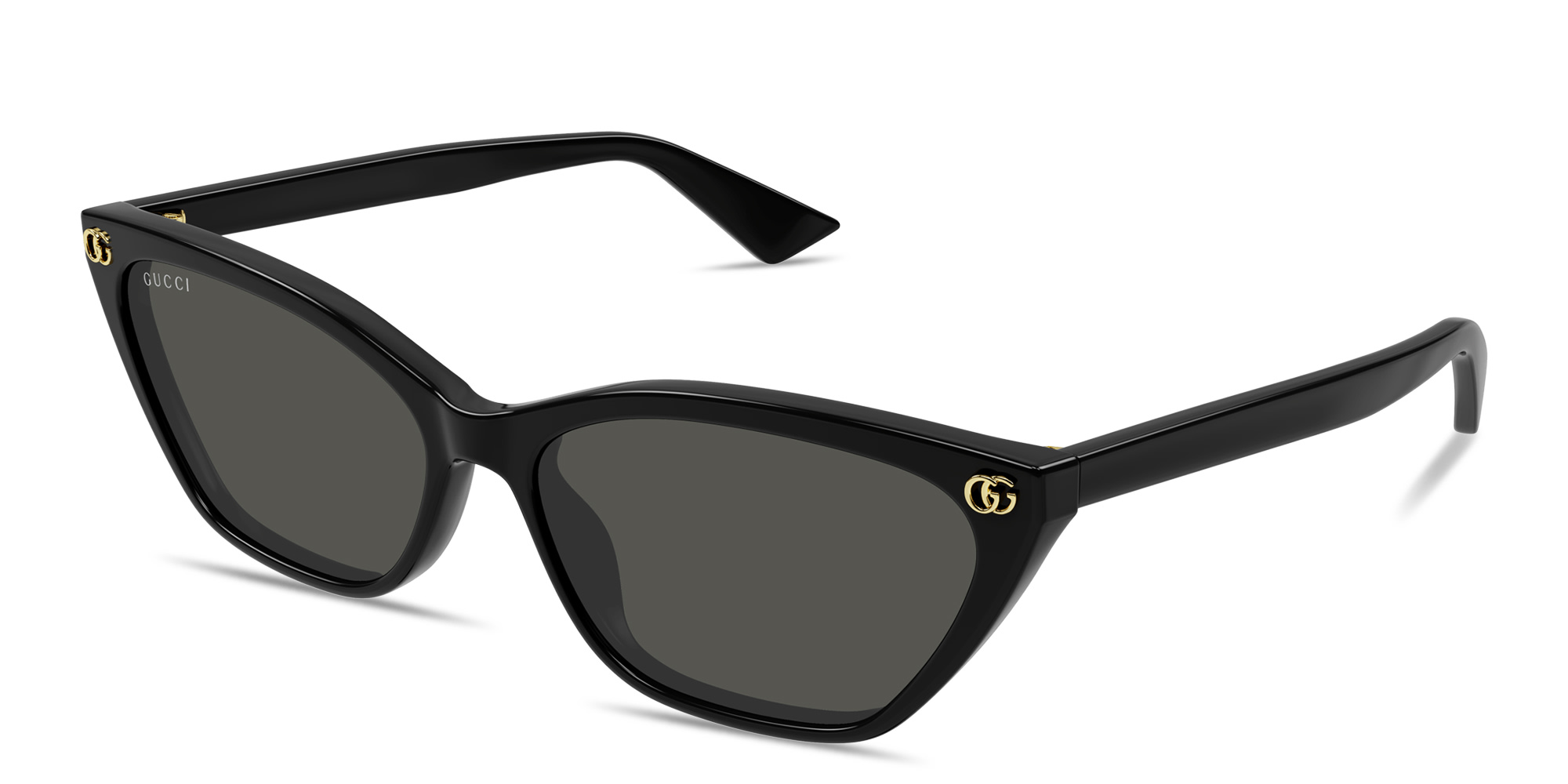 Shop GUCCI GG Motif Cat-Eye Sunglasses in Black online.