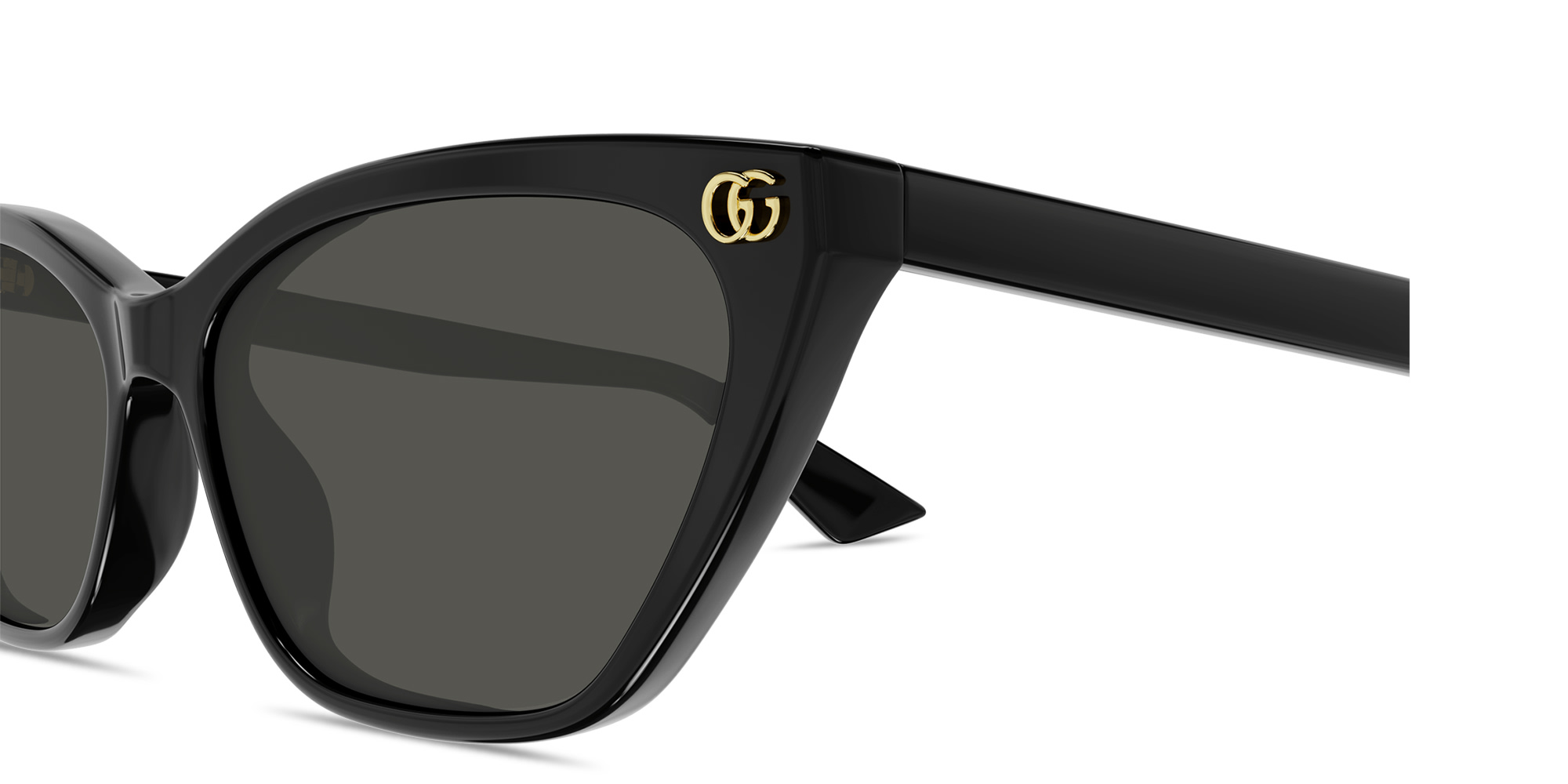 Shop GUCCI GG Motif Cat-Eye Sunglasses in Black online.