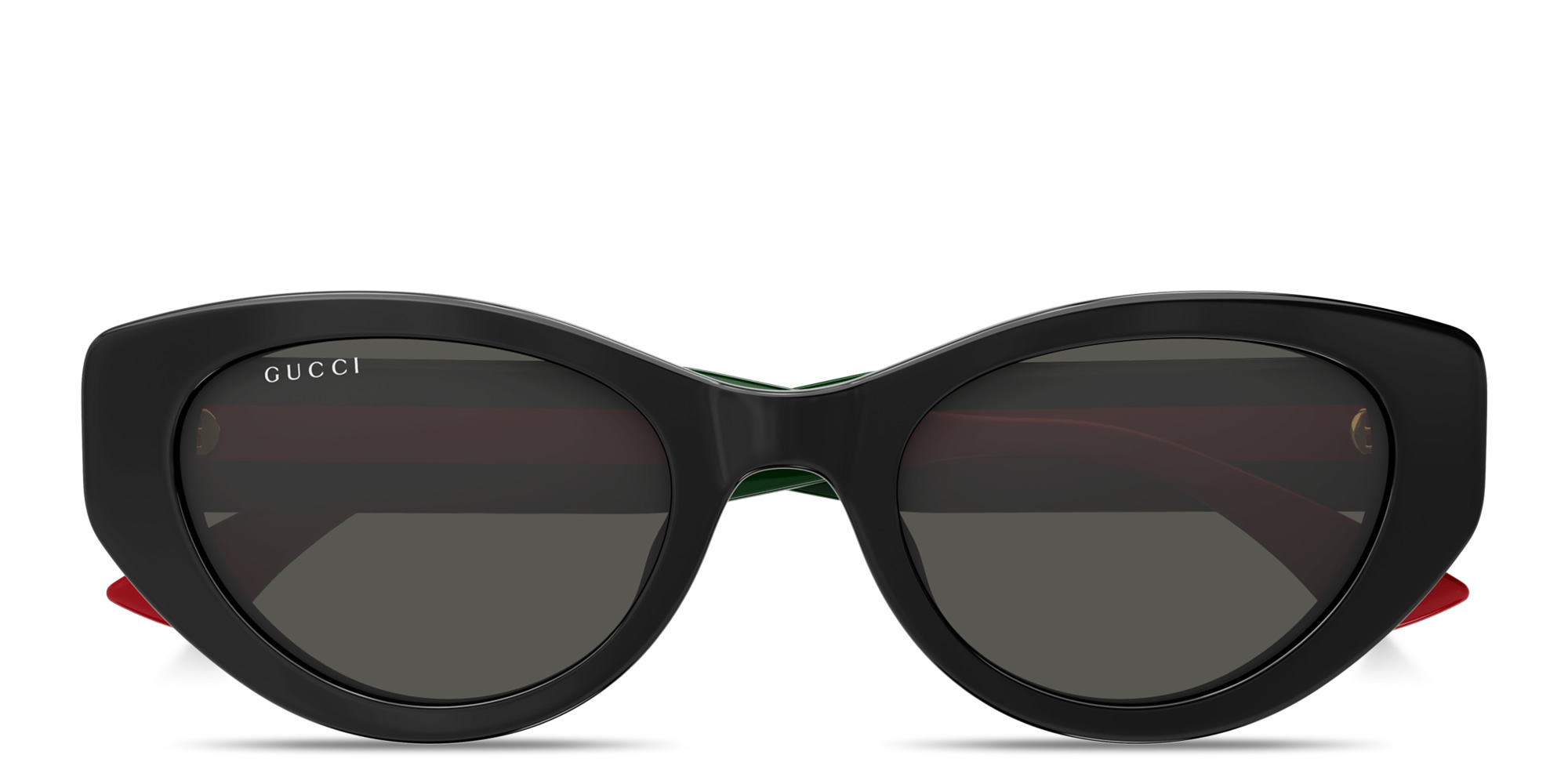 تسوق نظارات شمسية طراز كات آي بشعار GG غوتشي بلون أسود أونلاين.