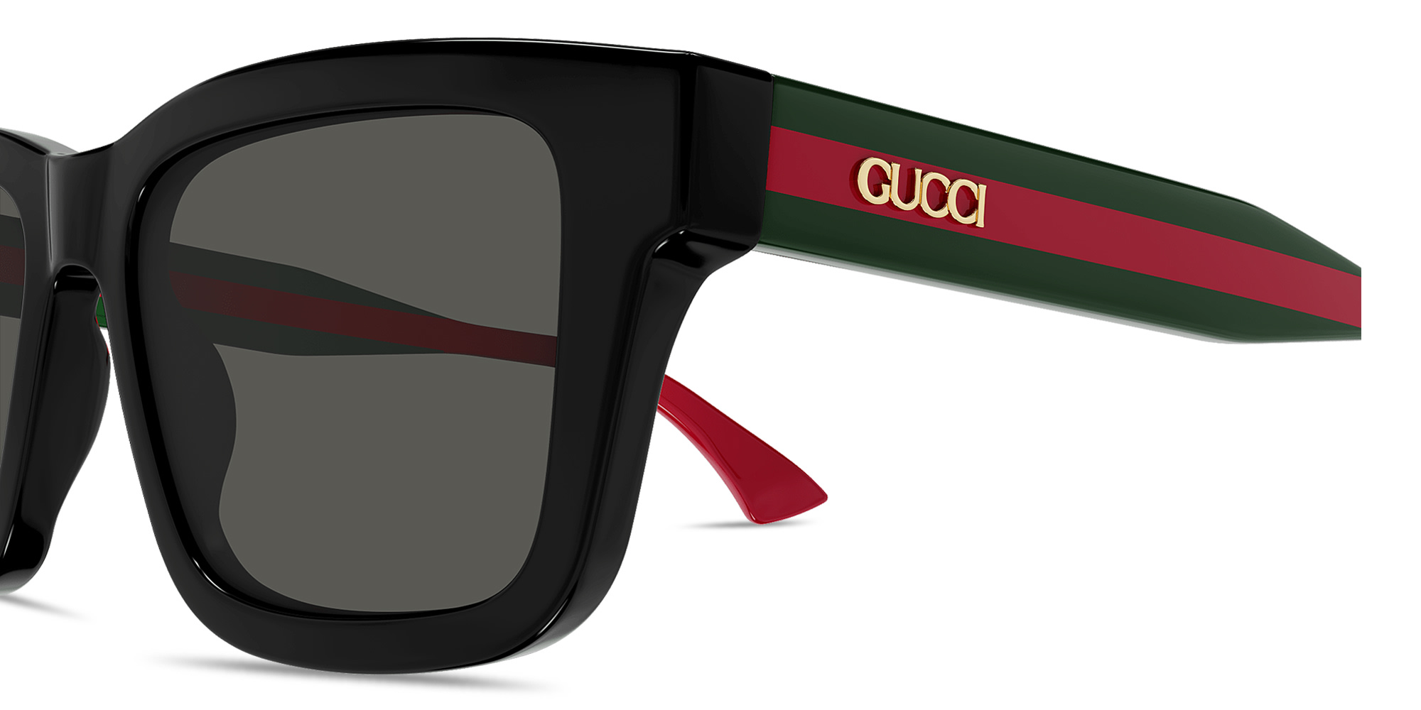 GUCCI Logo Signature Square Sunglasses in Black – Product Photo 3