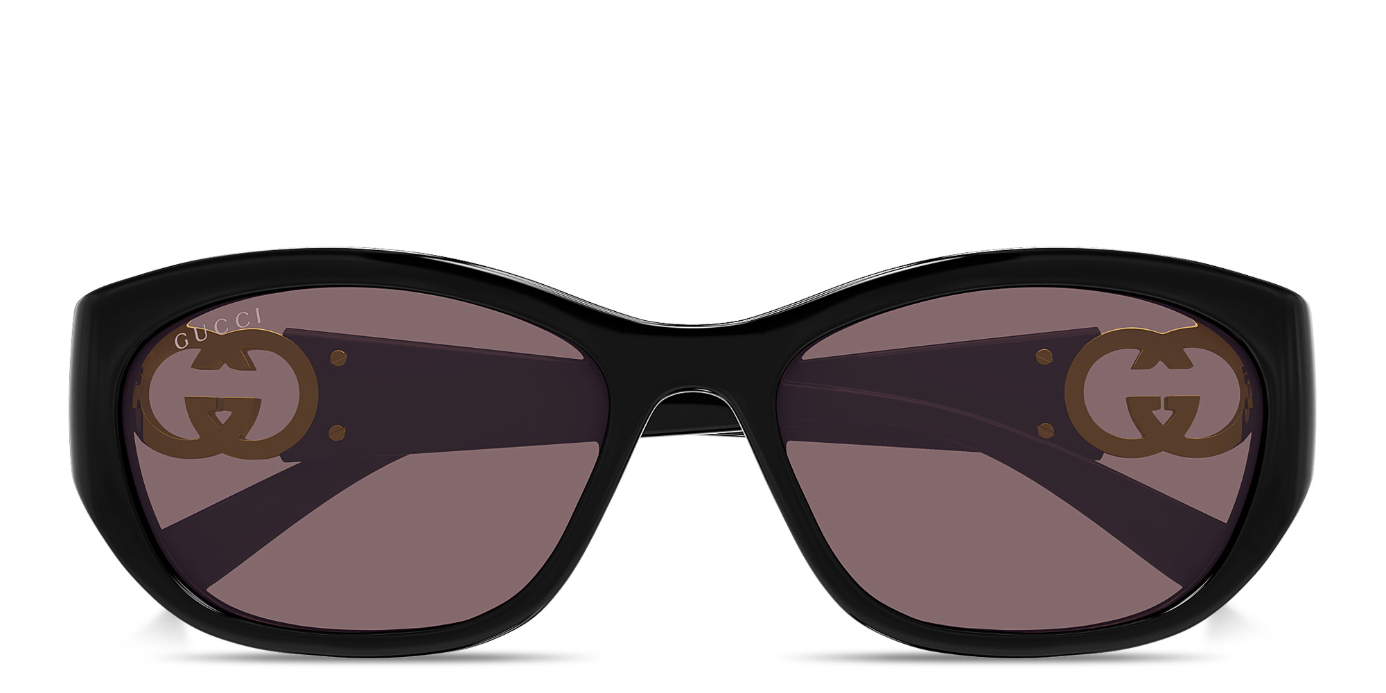 Shop GUCCI GG Square Sunglasses in Black online.