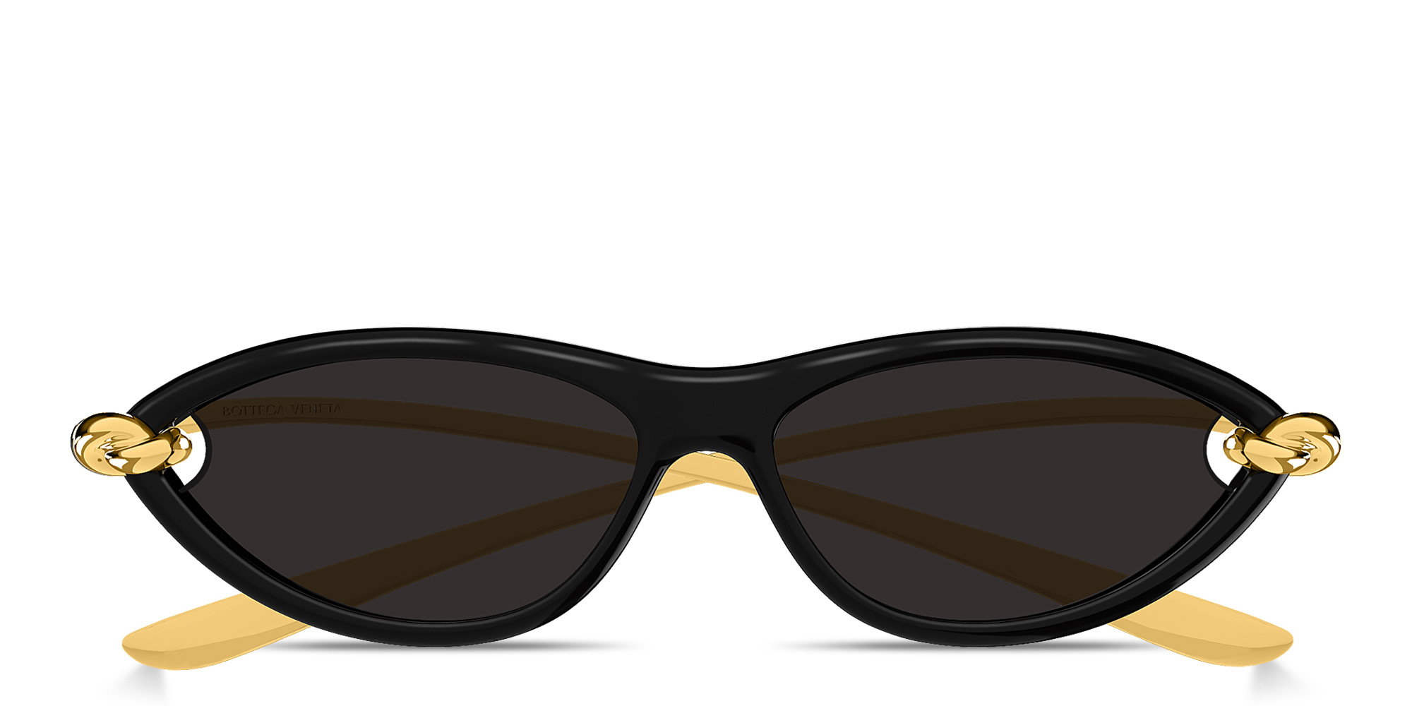 Shop BOTTEGA VENETA Knot Cat-Eye Sunglasses in Black online.