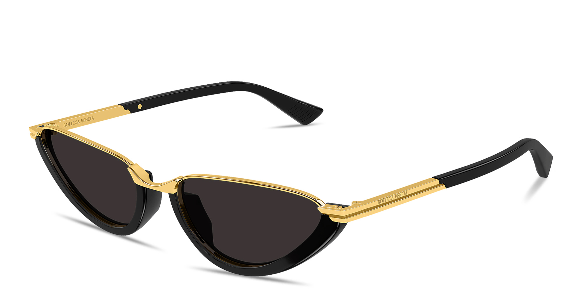 Shop BOTTEGA VENETA Ribbon Cat-Eye Sunglasses in Black online.