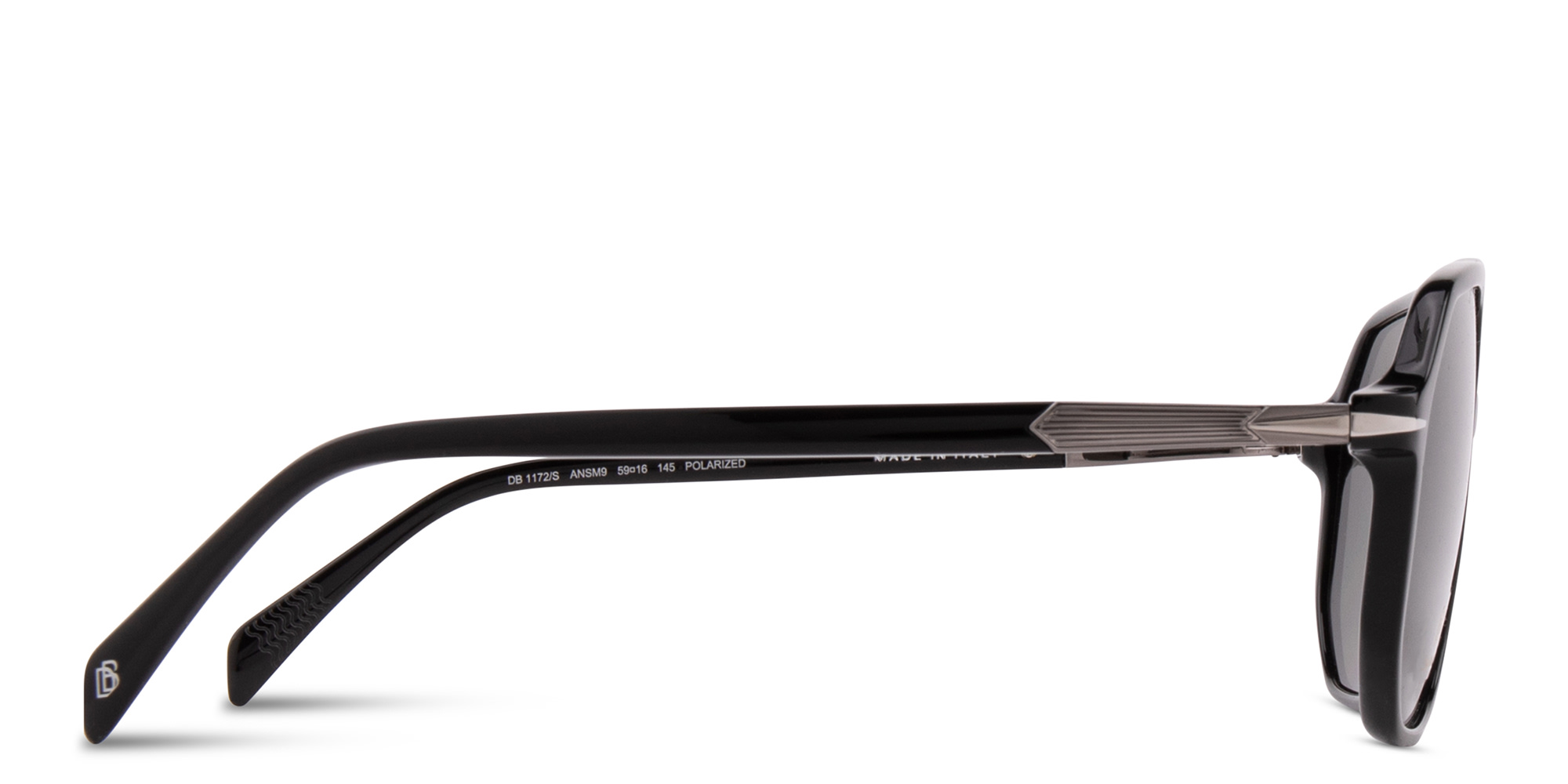 Shop DAVID BECKHAM Talisman Aviator Sunglasses in Black online.