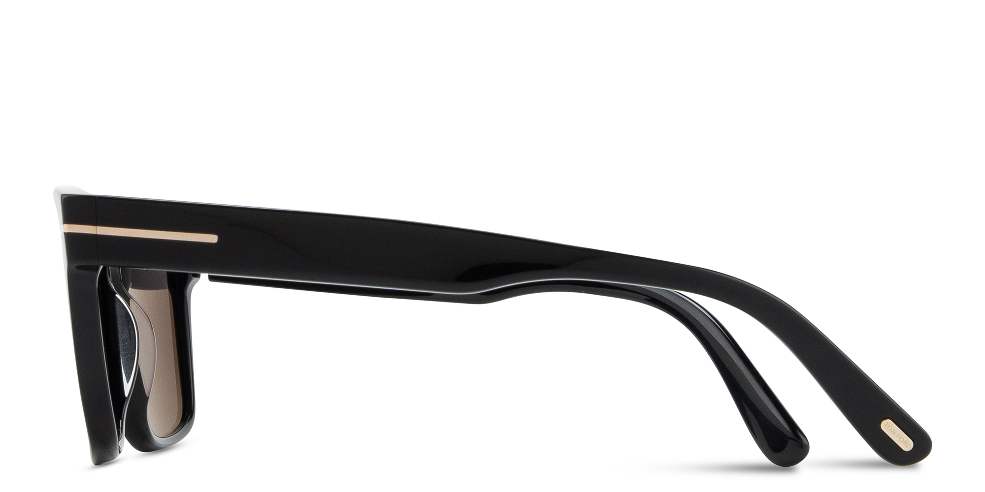 Shop TOM FORD Calder Square Sunglasses in Black online.