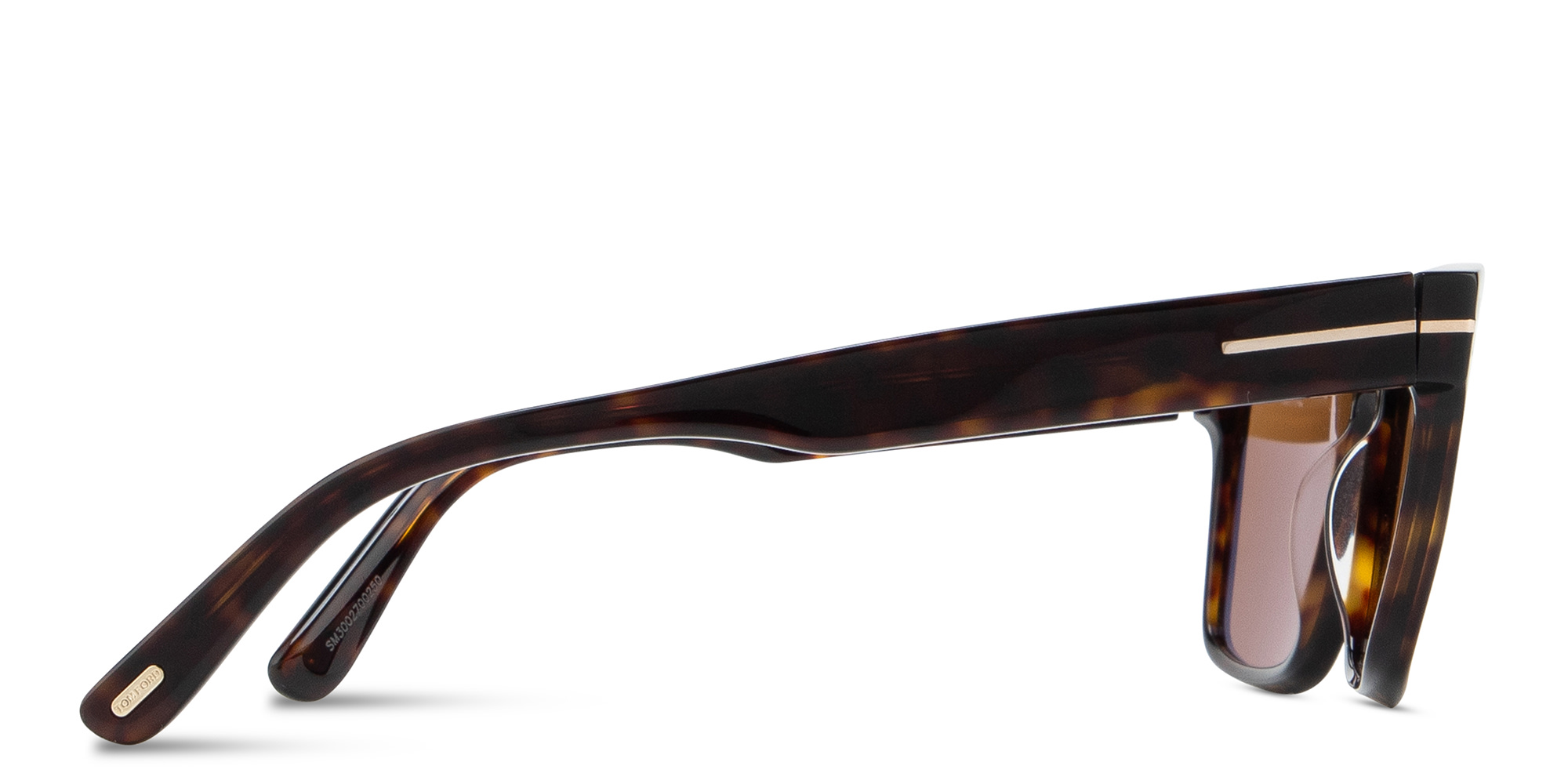 Shop TOM FORD Calder Square Sunglasses in Havana online.