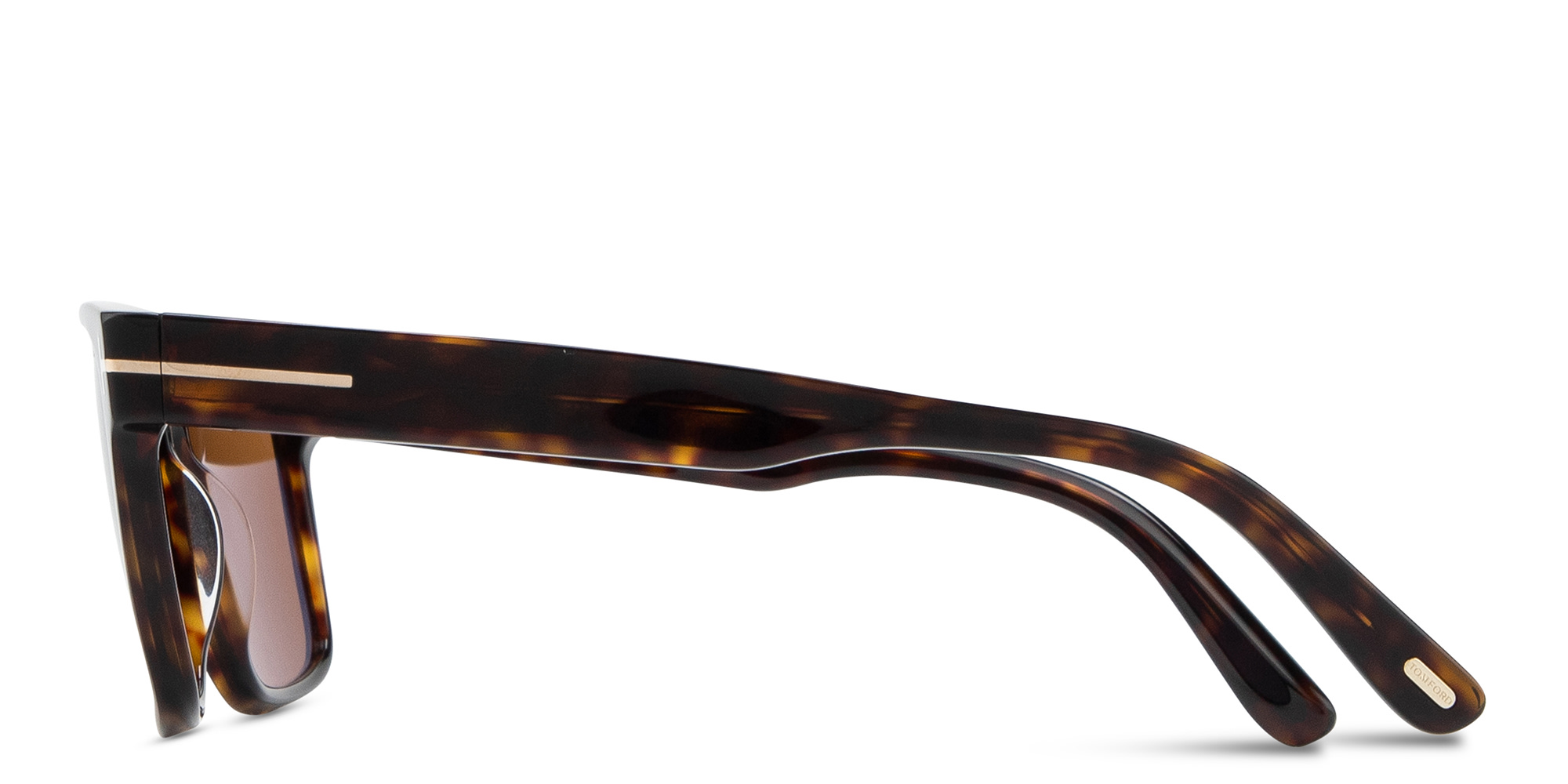 Shop TOM FORD Calder Square Sunglasses in Havana online.