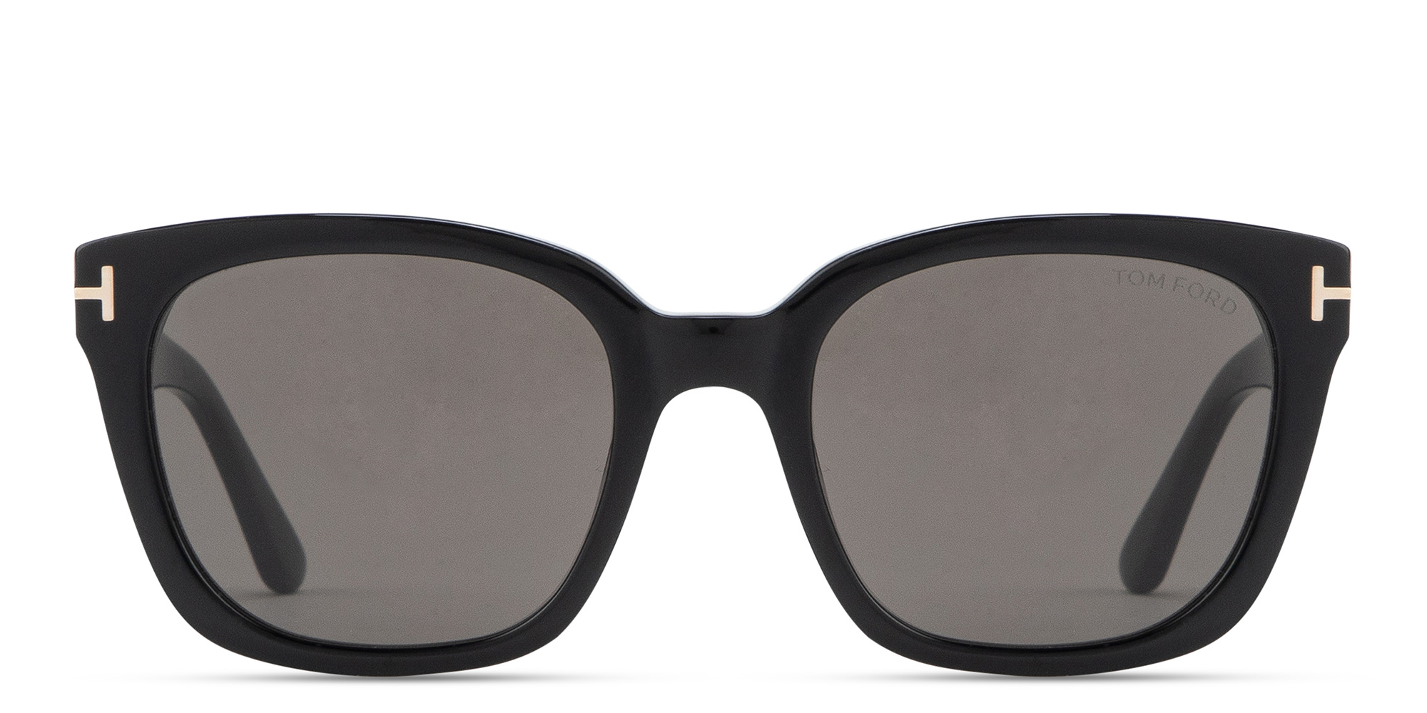 Shop TOM FORD Haylay Square Sunglasses in Black online.
