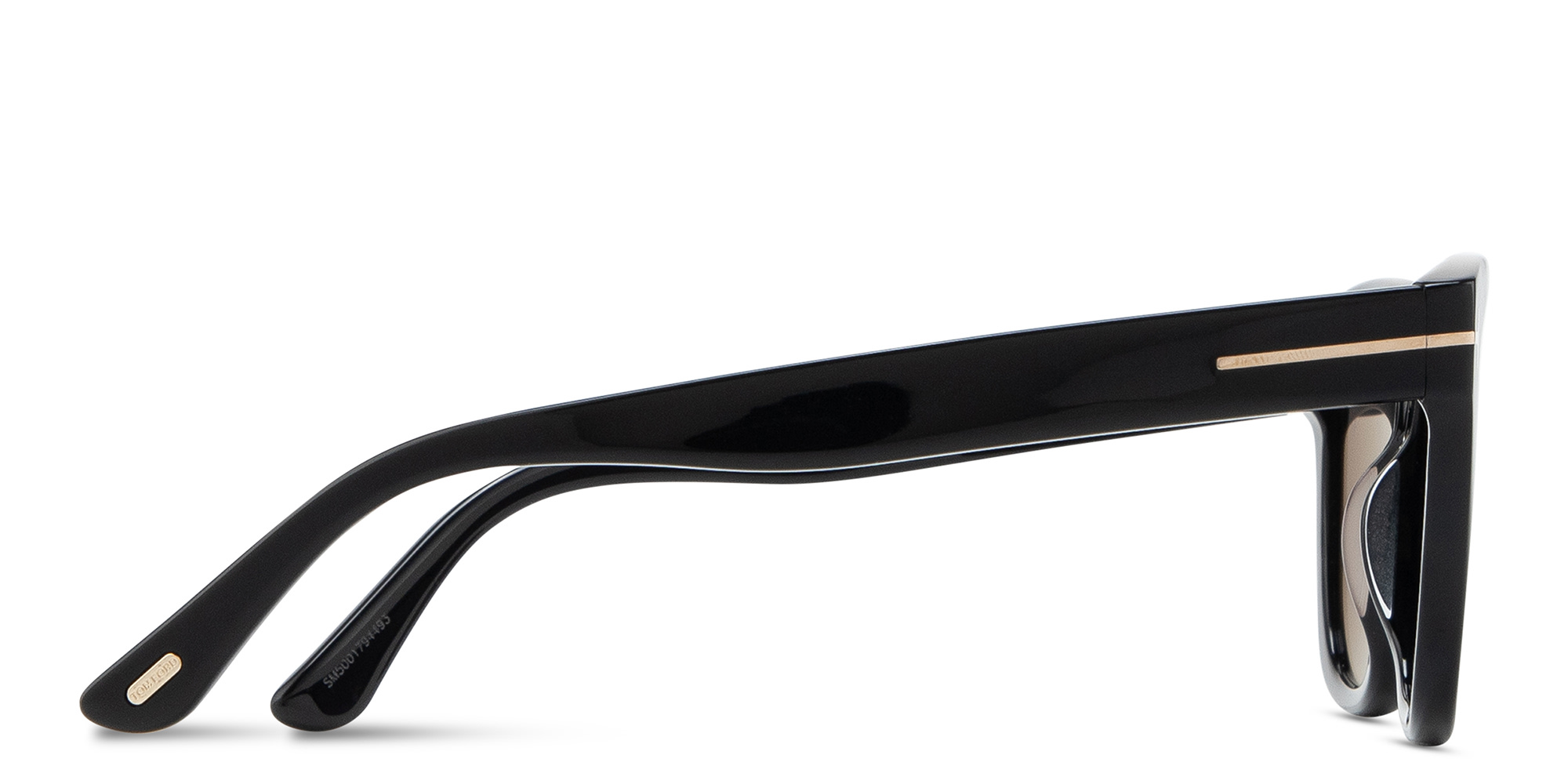 Shop TOM FORD Haylay Square Sunglasses in Black online.