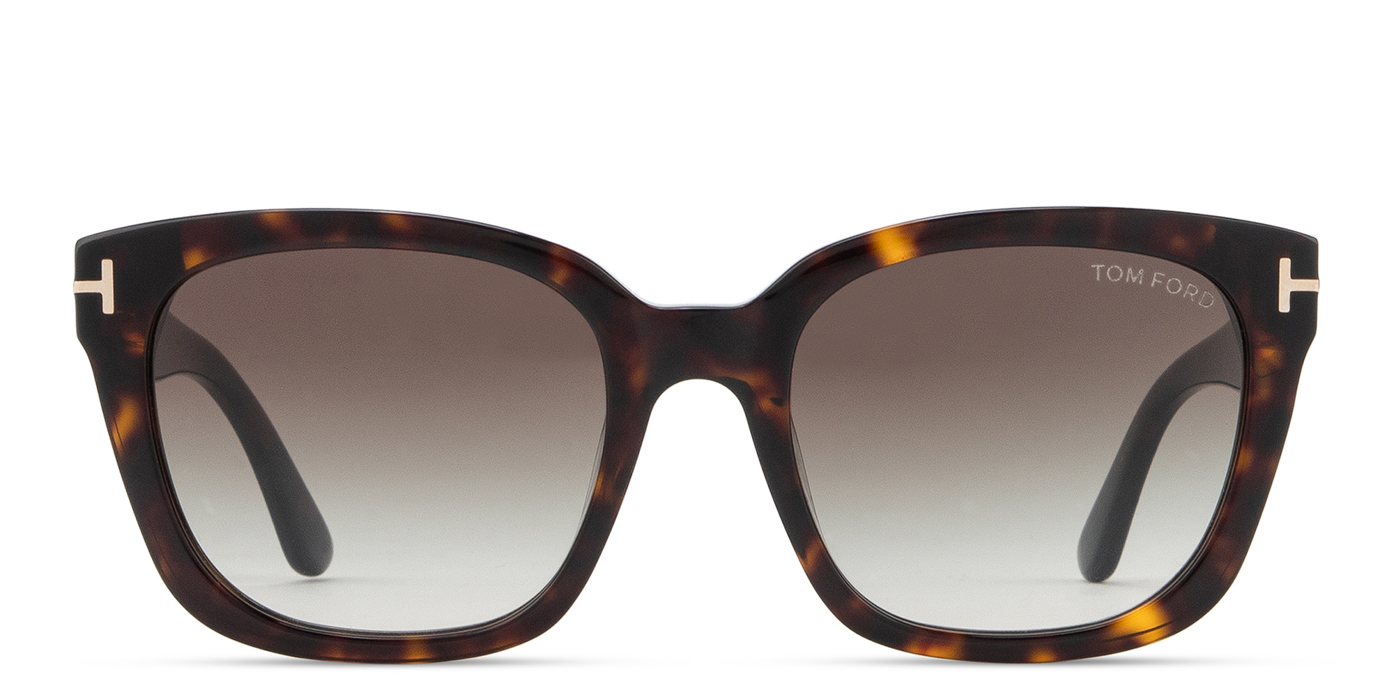 Shop TOM FORD Haylay Square Sunglasses in Havana online.