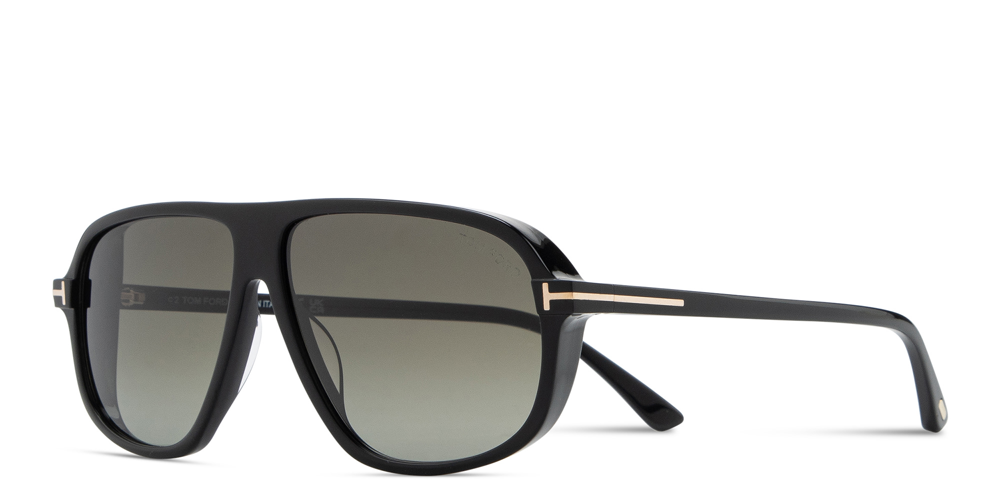 Shop TOM FORD Guillaume Aviator Sunglasses in Black online.