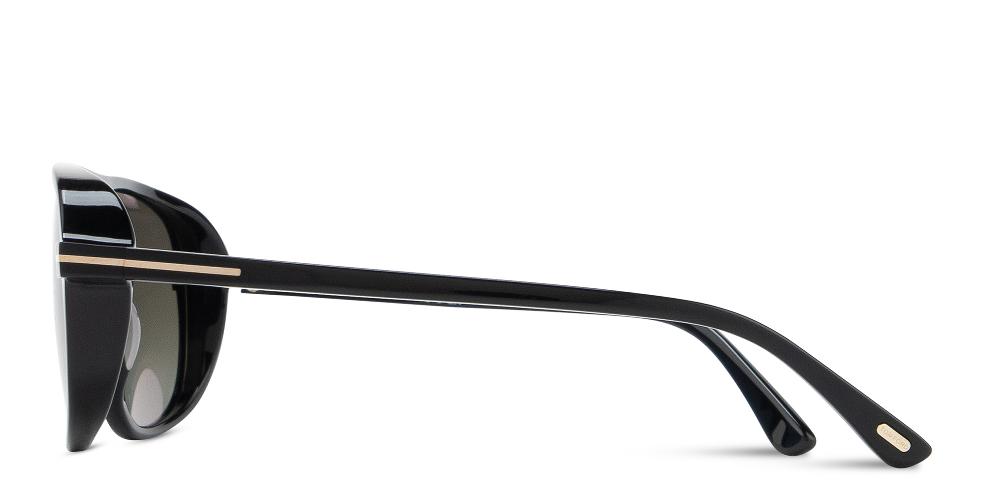 Shop TOM FORD Guillaume Aviator Sunglasses in Black online.