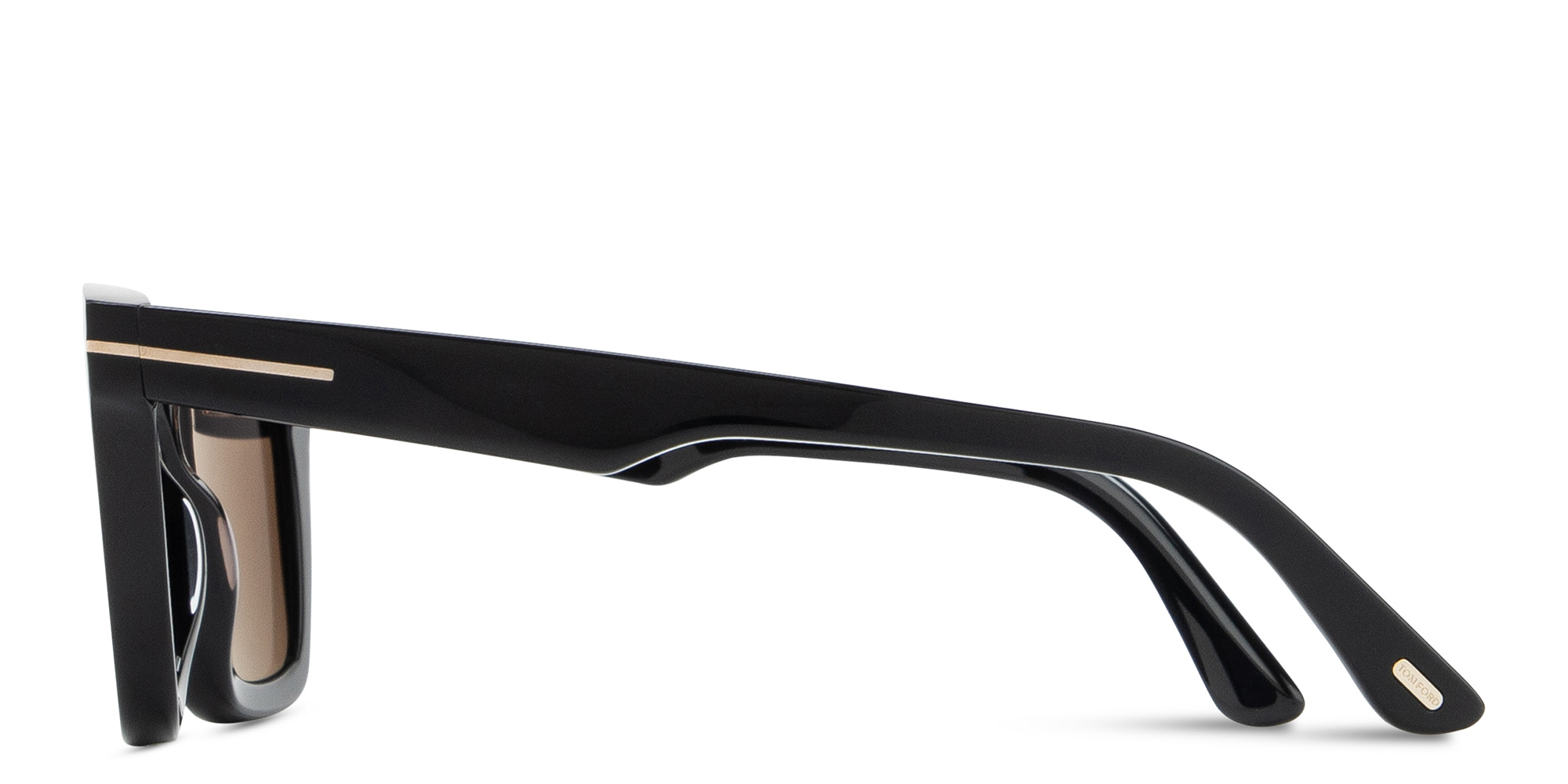 Shop TOM FORD Lelio Square Sunglasses in Black online.