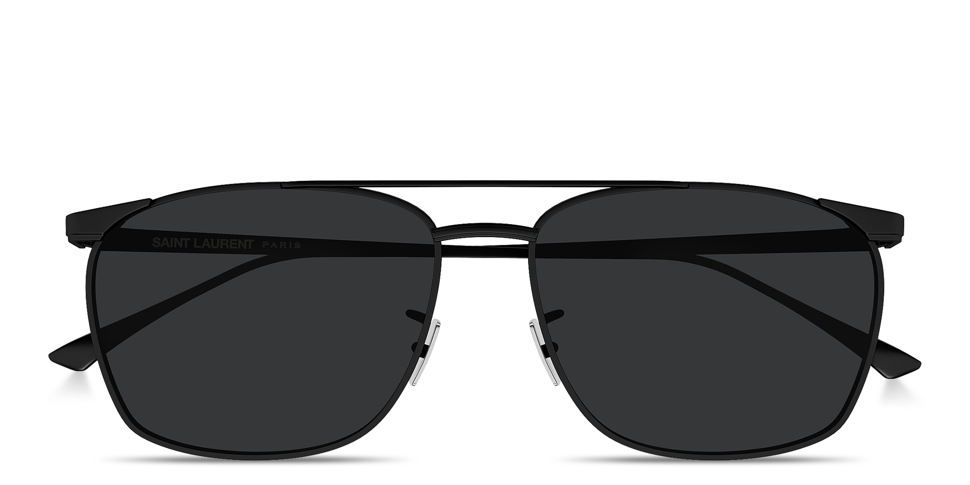 Shop SAINT LAURENT Vincent Aviator Sunglasses in Black online.