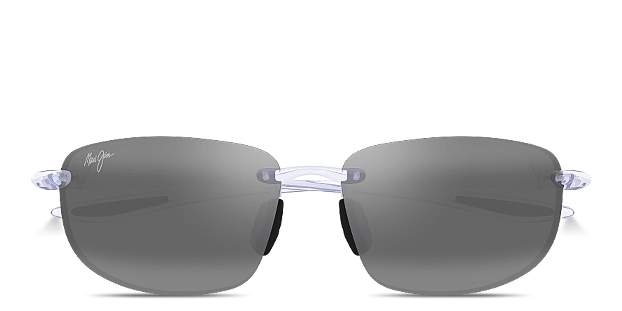 Shop Maui Jim Ho'okipa Unisex Rimless Rectangle Sunglasses in Crystal online.