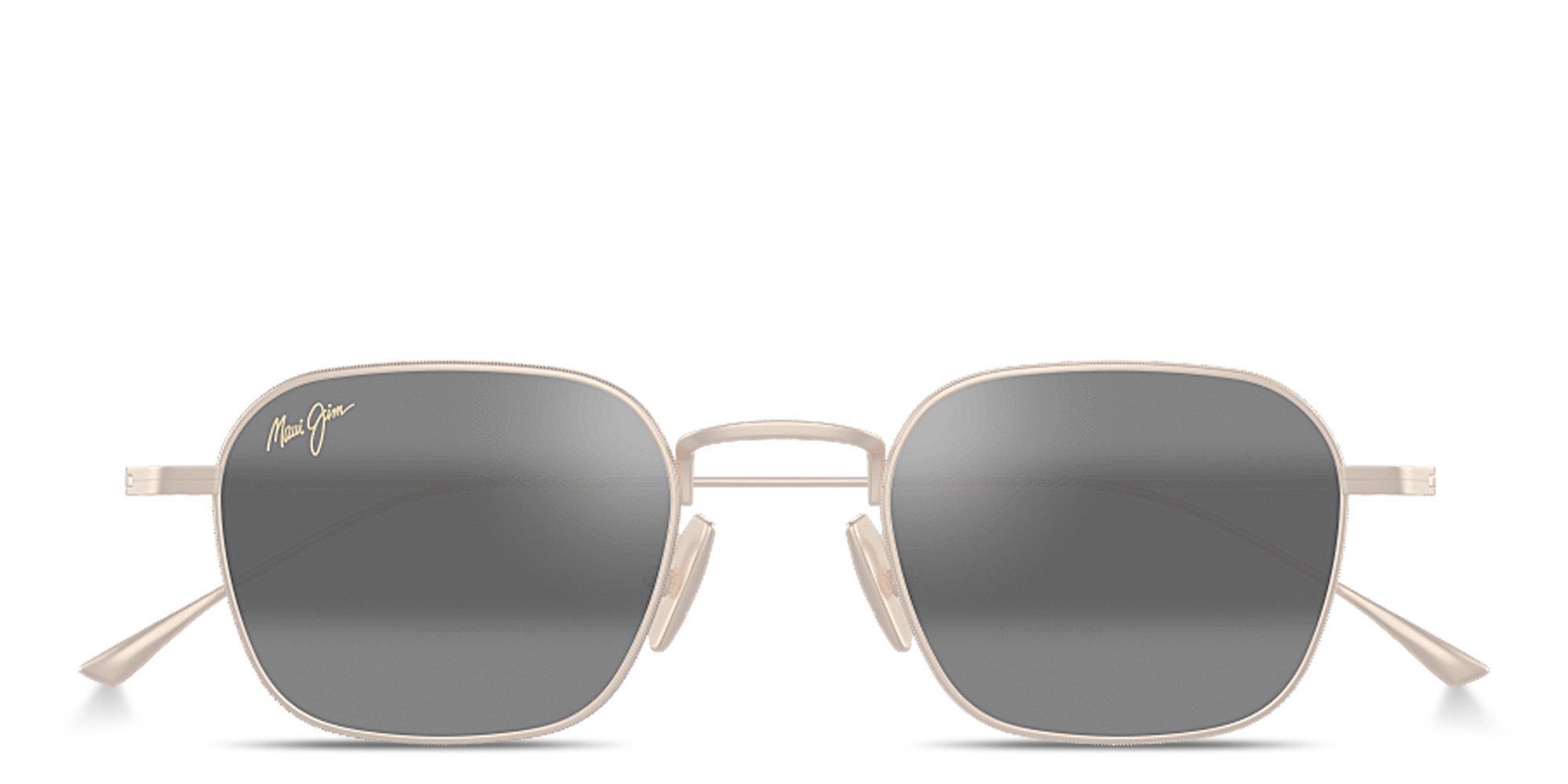 Shop Maui Jim Mekala Unisex Rectangle Sunglasses in Light Gold online.