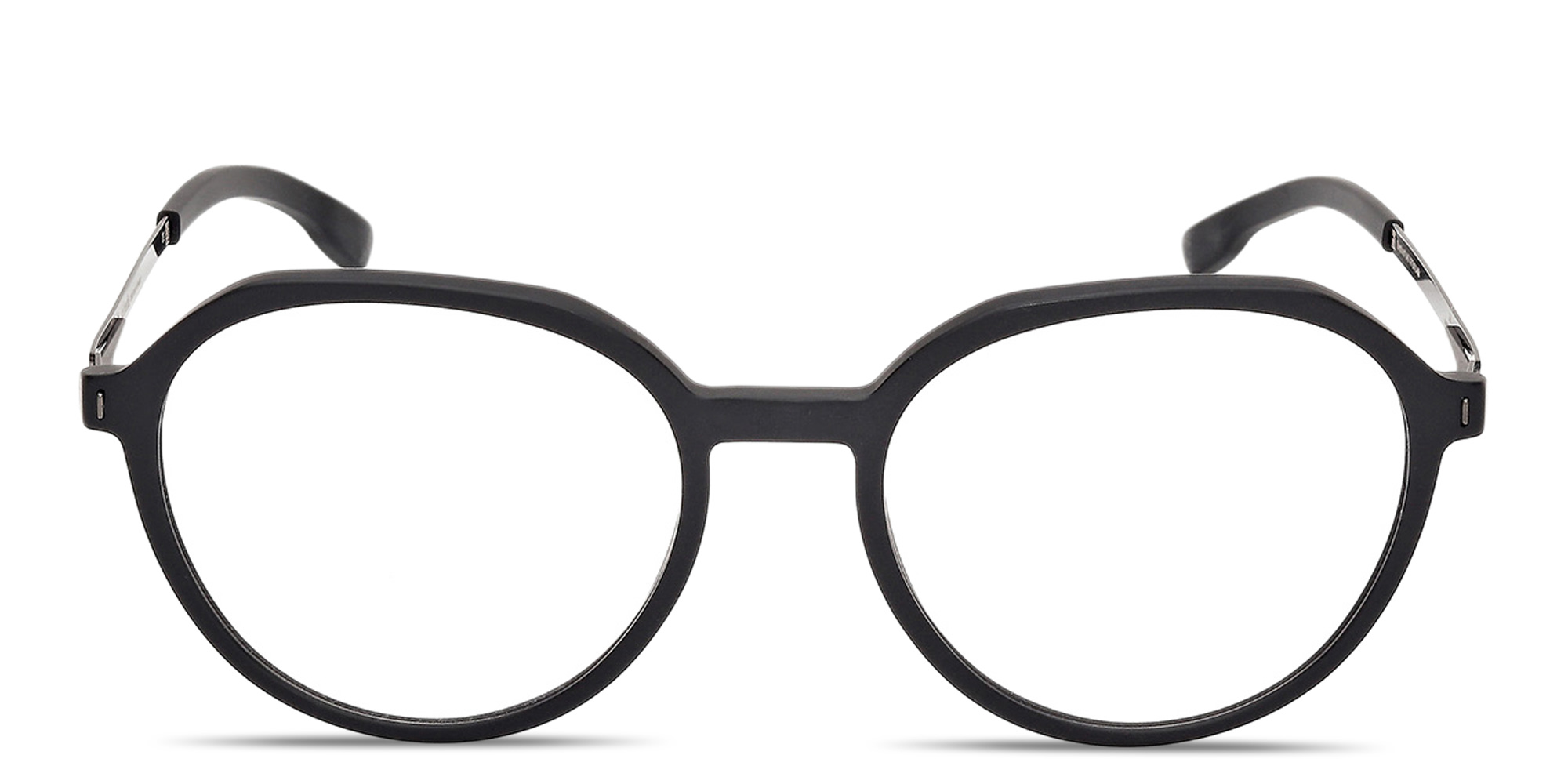 Shop ic! berlin Elis Unisex Panthos Eyeglasses in Matte Black online.