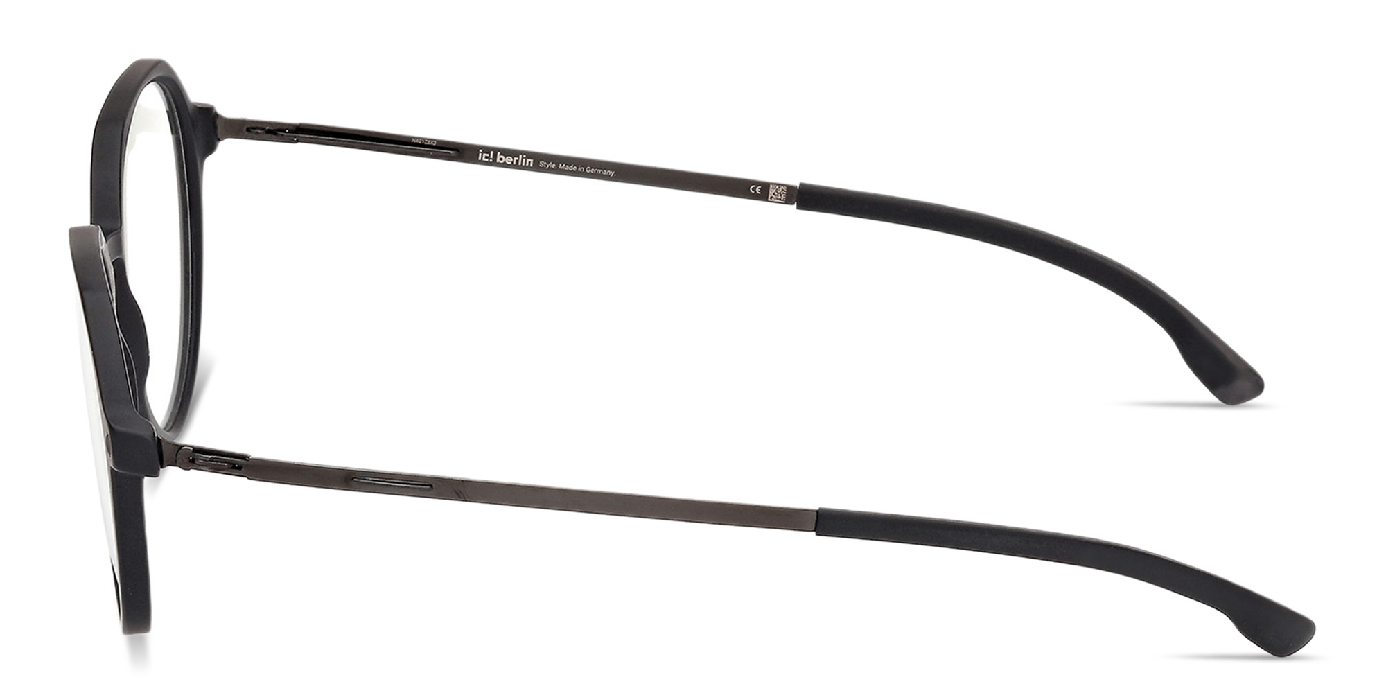 Shop ic! berlin Elis Unisex Panthos Eyeglasses in Matte Black online.