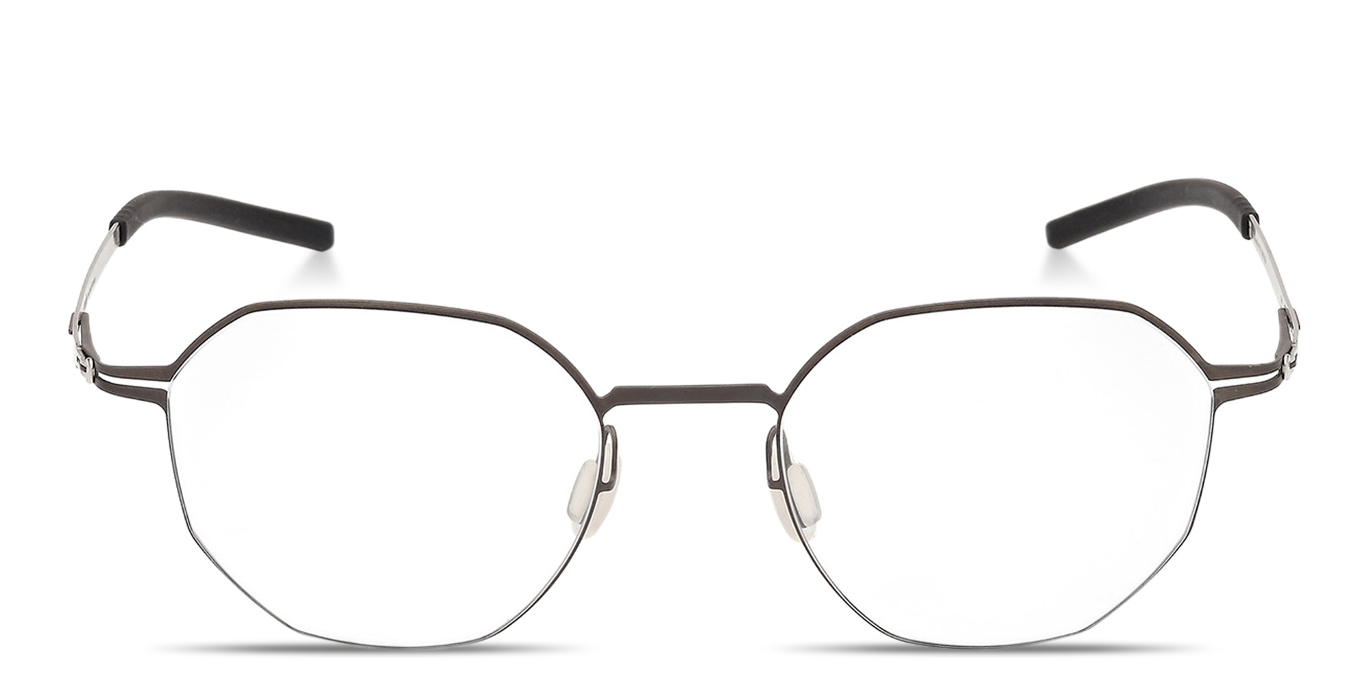 Shop ic! berlin Gen Irregular Eyeglasses in Matte Dark Brown online.
