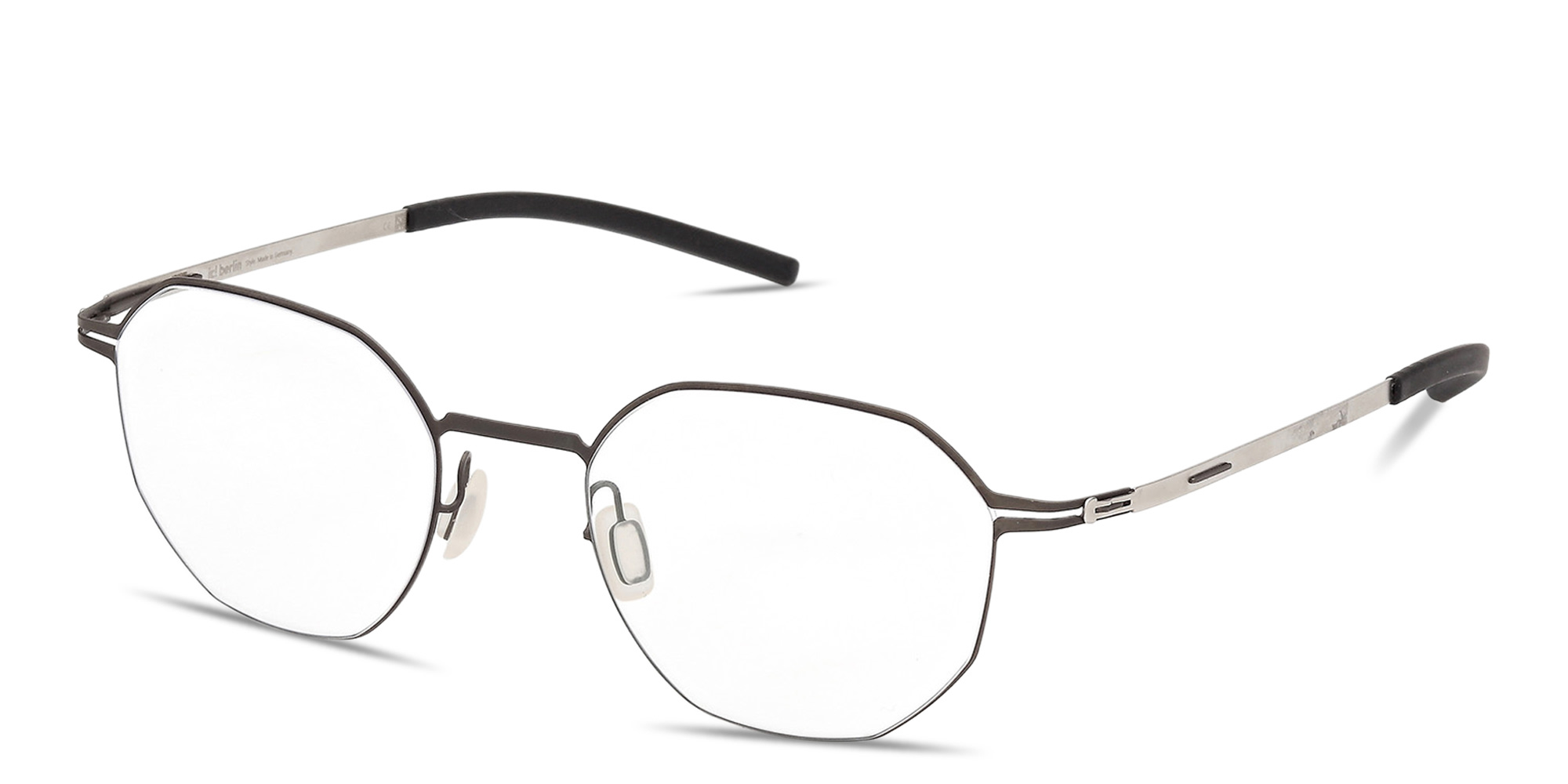 Shop ic! berlin Gen Irregular Eyeglasses in Matte Dark Brown online.