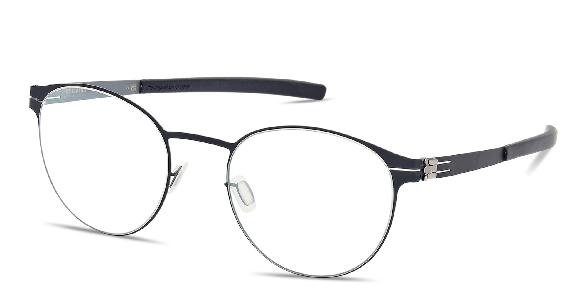 Shop ic! berlin James C. Unisex Panthos Eyeglasses in Matte Blue online.